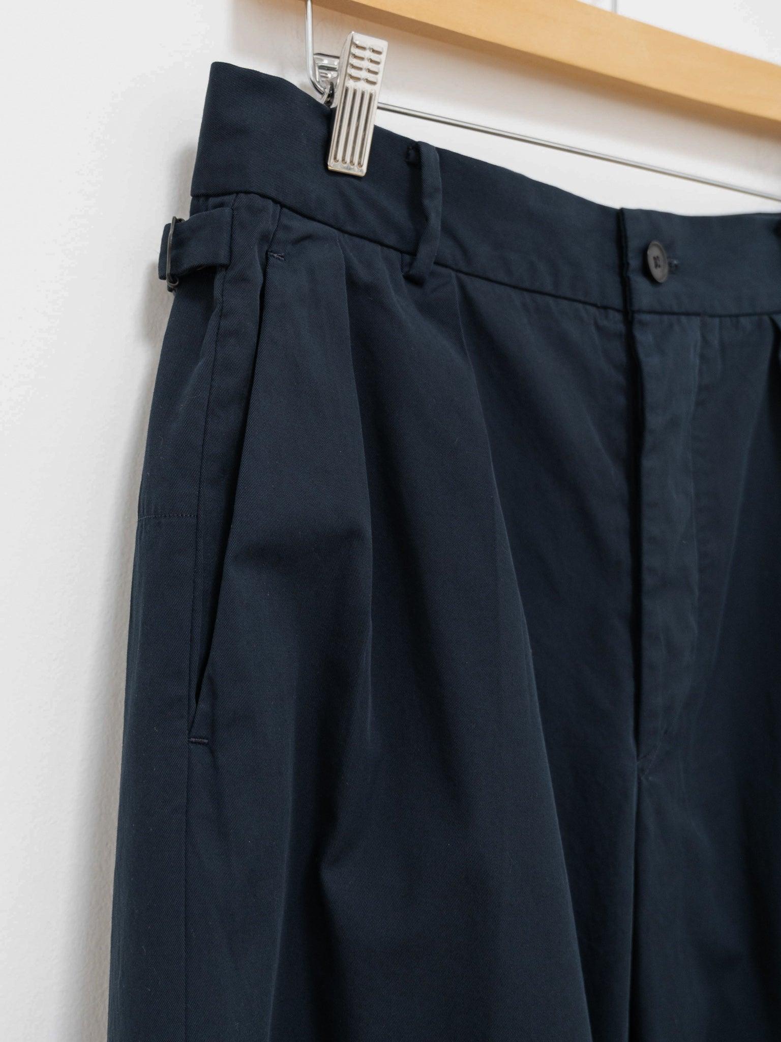 Namu Shop - Kaptain Sunshine 2 Pleat Straight Trousers - Navy