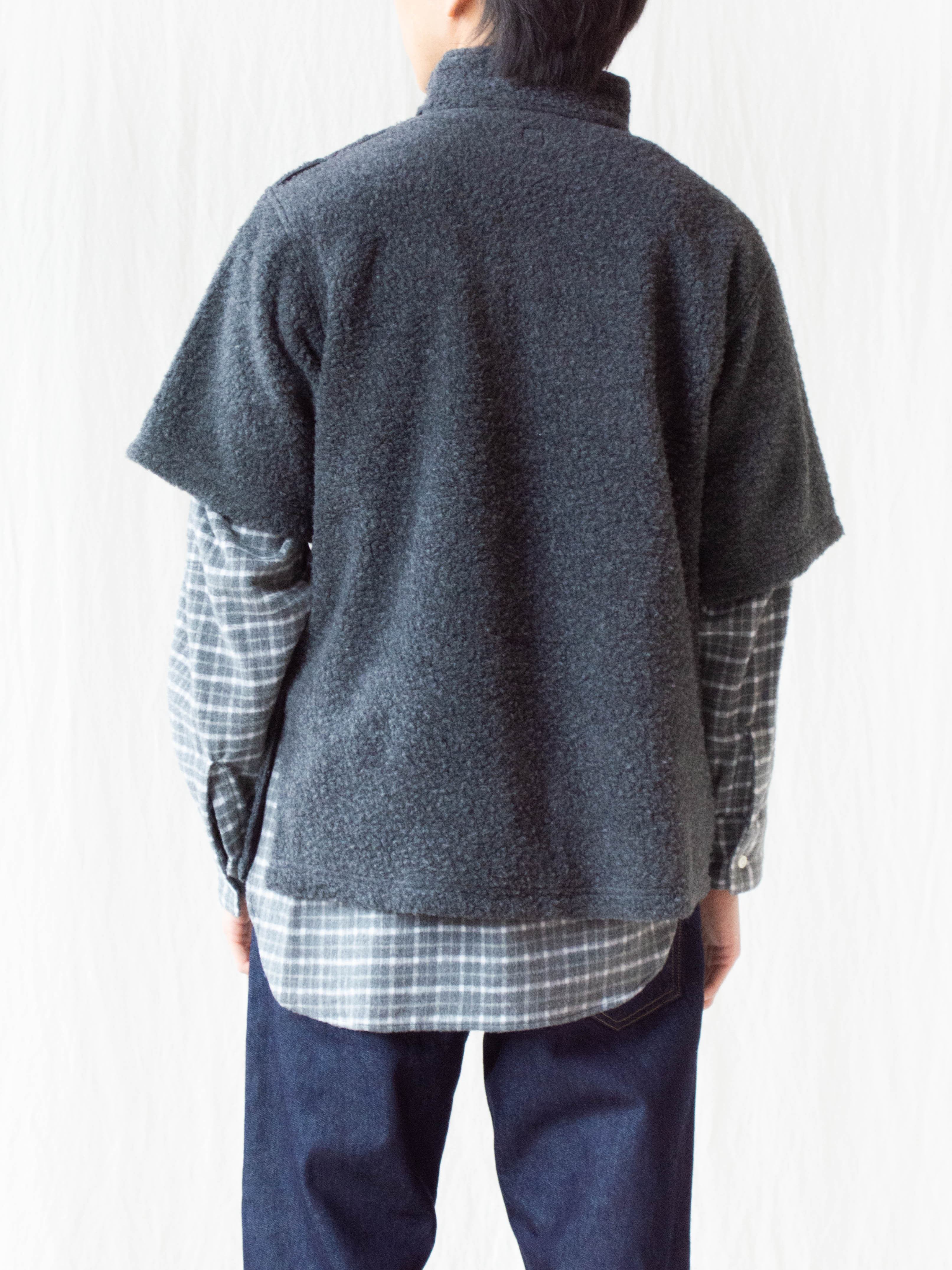 Namu Shop - Kaptain Sunshine Cashmere Fleece Pullover - Charcoal