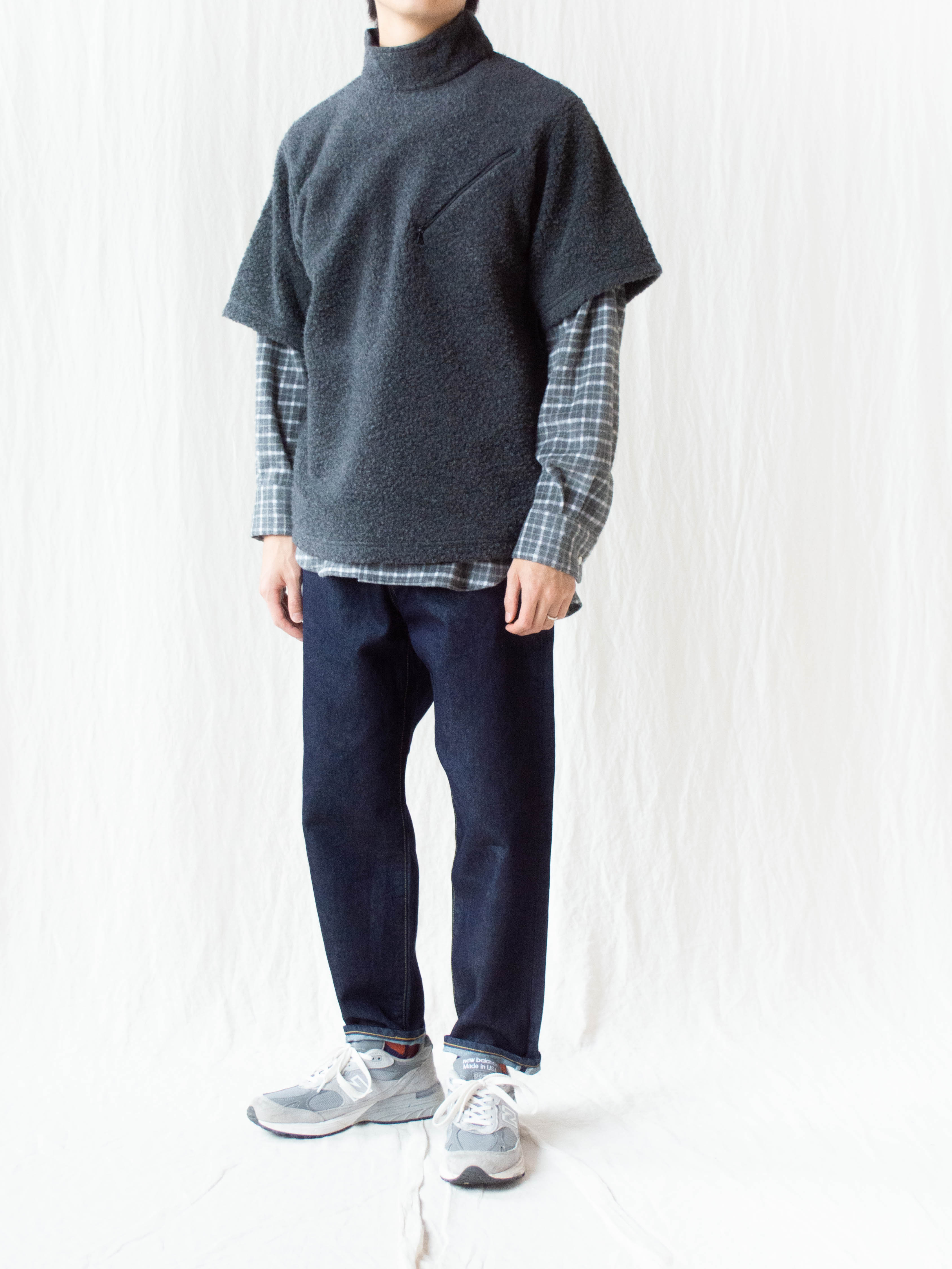 Namu Shop - Kaptain Sunshine Cashmere Fleece Pullover - Charcoal