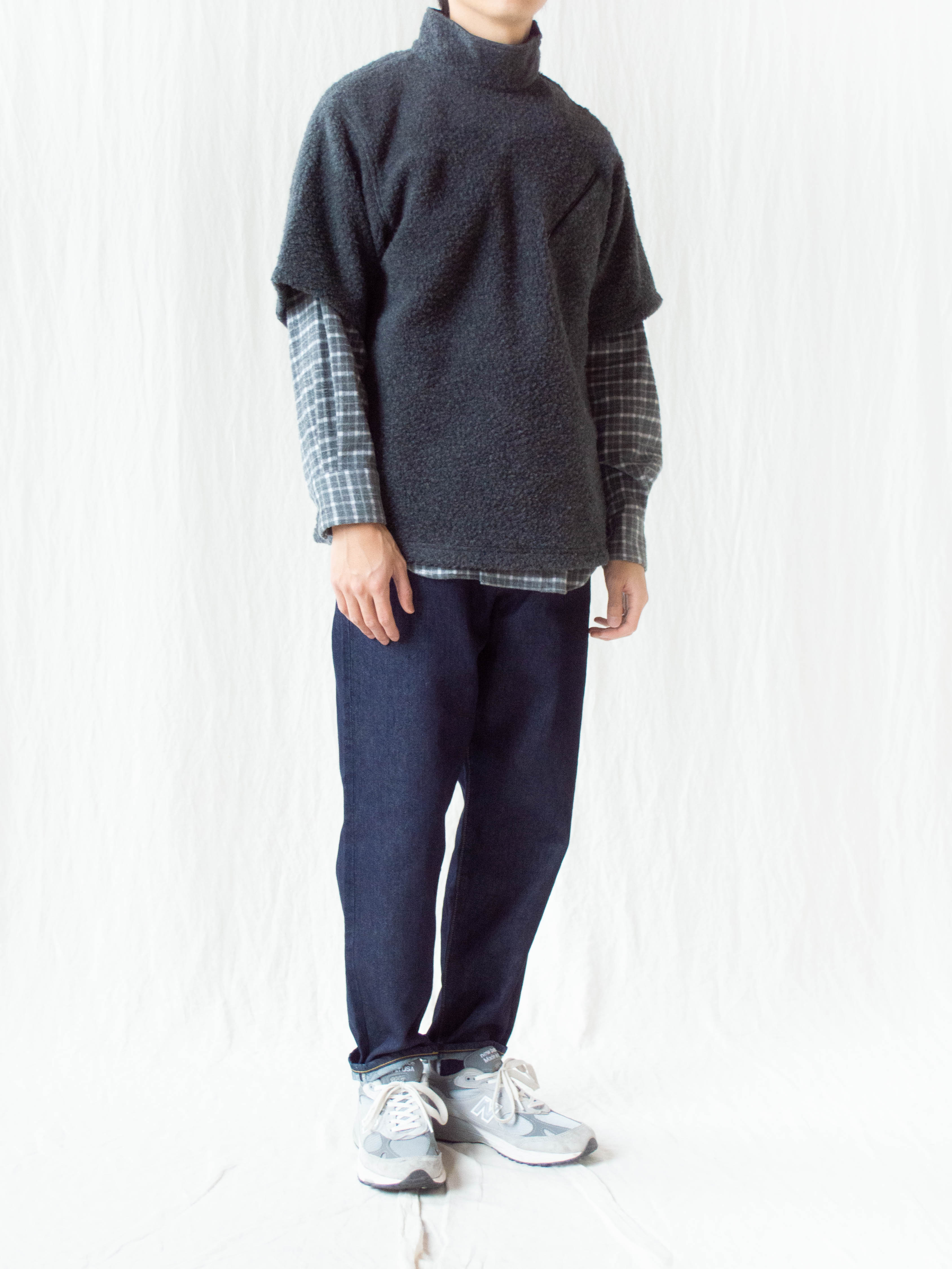Namu Shop - Kaptain Sunshine Cashmere Fleece Pullover - Charcoal