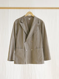 Namu Shop - Kaptain Sunshine Fieldwrap Double-Breasted Jacket - Beige x Gray
