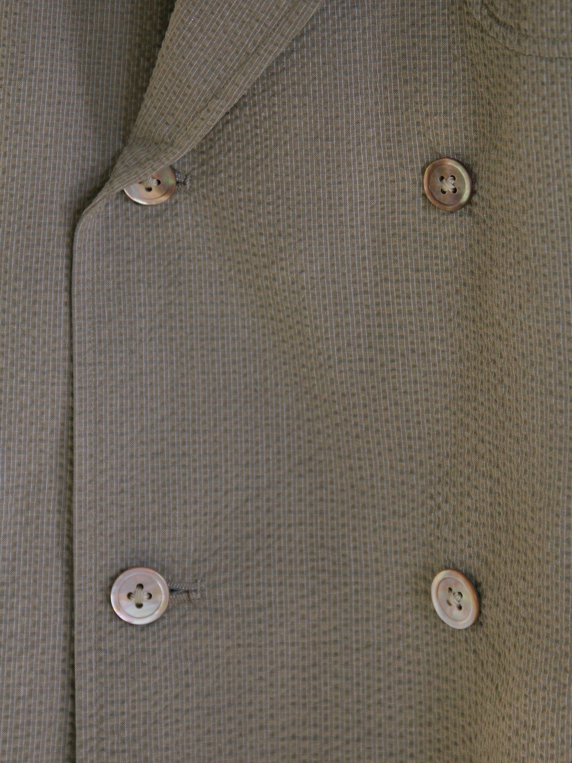 Namu Shop - Kaptain Sunshine Fieldwrap Double-Breasted Jacket - Beige x Gray