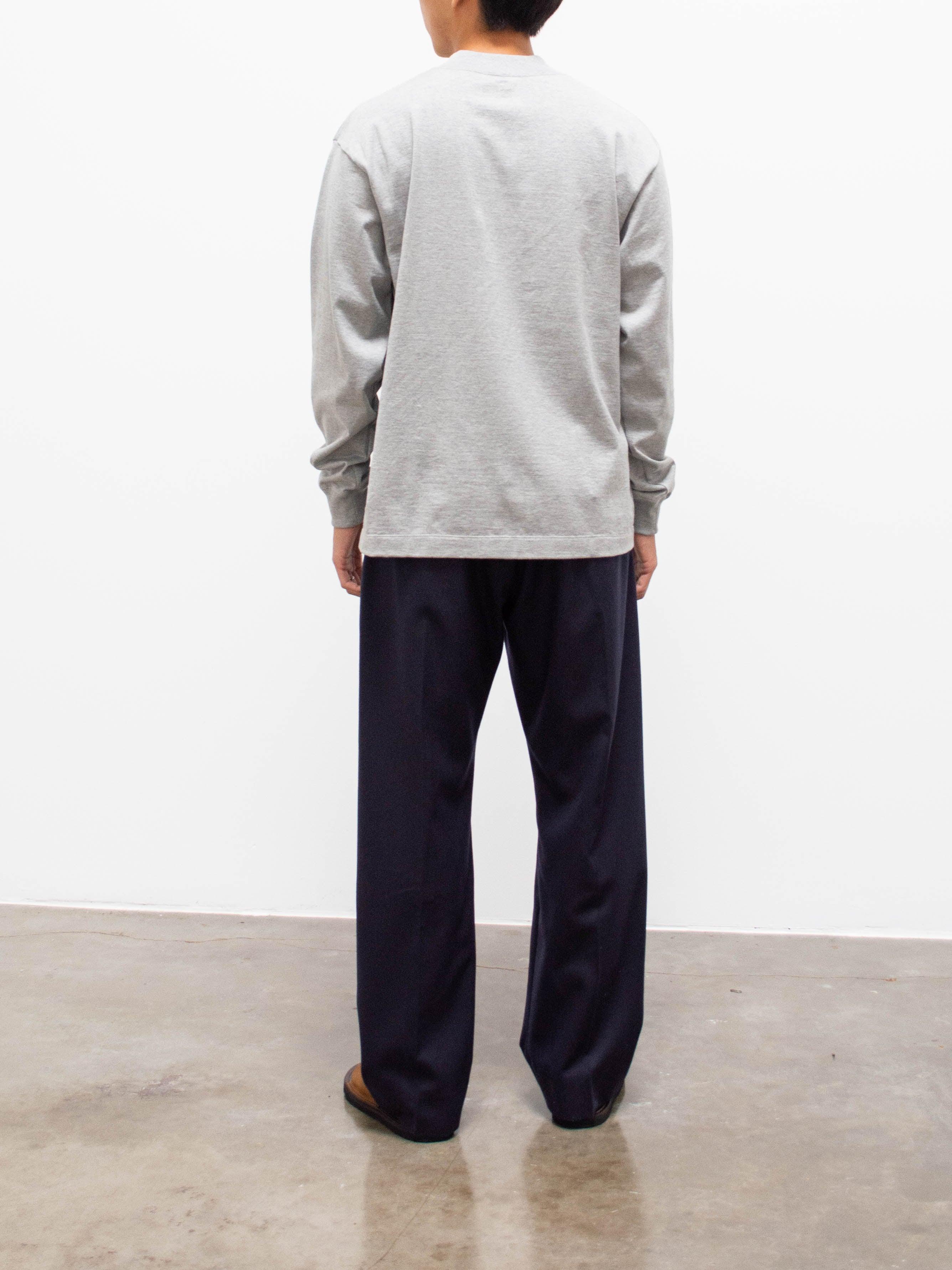Namu Shop - Kaptain Sunshine Heavy Suvin Supima Mockneck Tee - Feather Gray