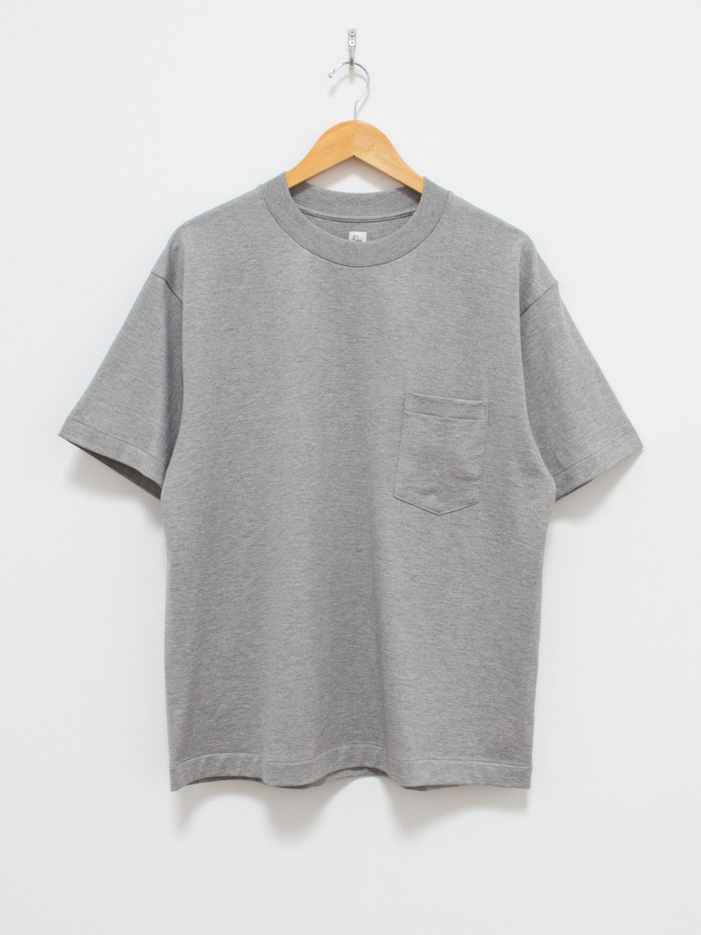 Namu Shop - Kaptain Sunshine Heavy Suvin Supima Tube Pocket Tee - Feather Gray
