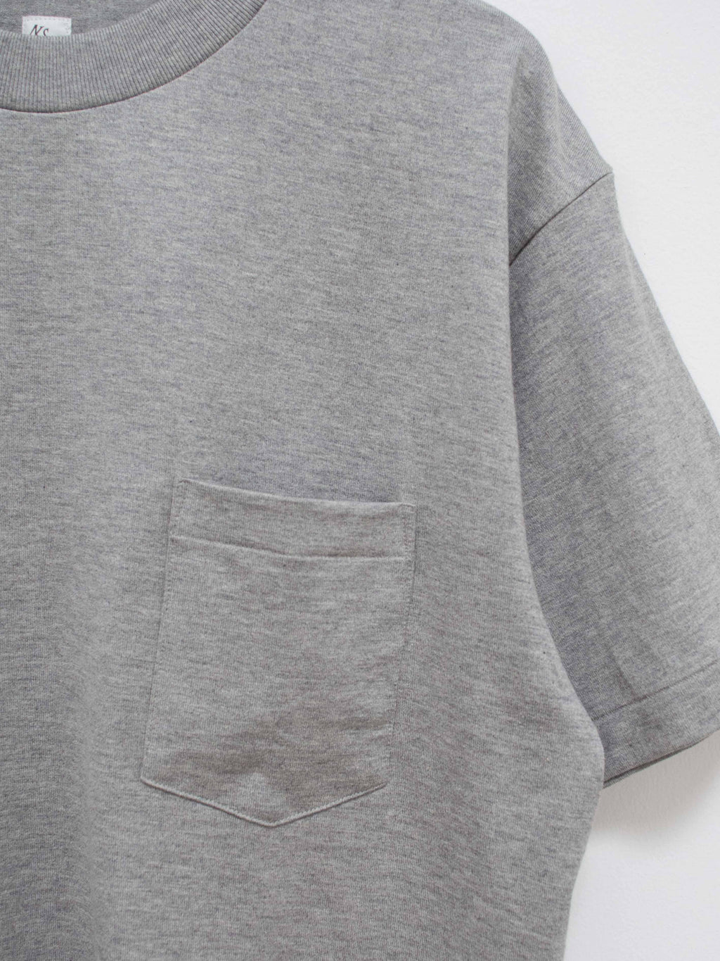 Namu Shop - Kaptain Sunshine Heavy Suvin Supima Tube Pocket Tee - Feather Gray