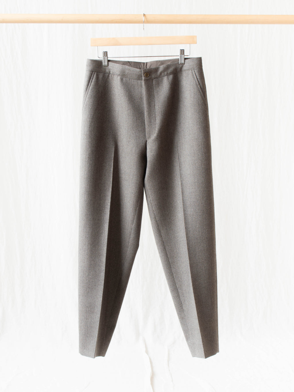 Namu Shop - Kaptain Sunshine High Waisted Easy Trousers - Pin Plaid