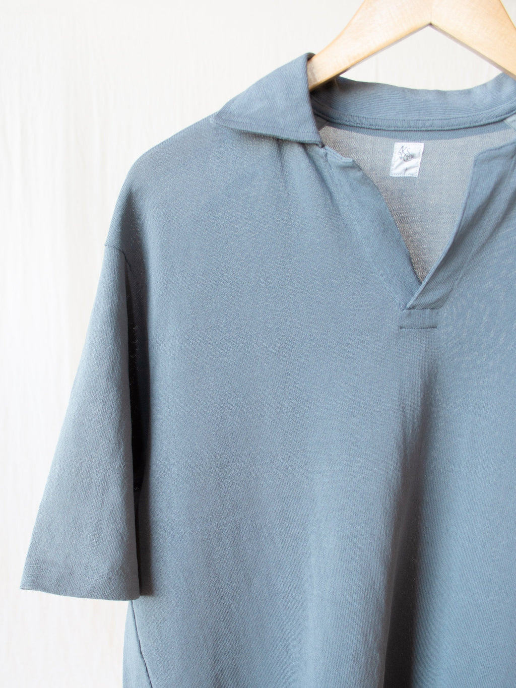 Namu Shop - Kaptain Sunshine Paper Loop Skipper Shirt - Blue Gray