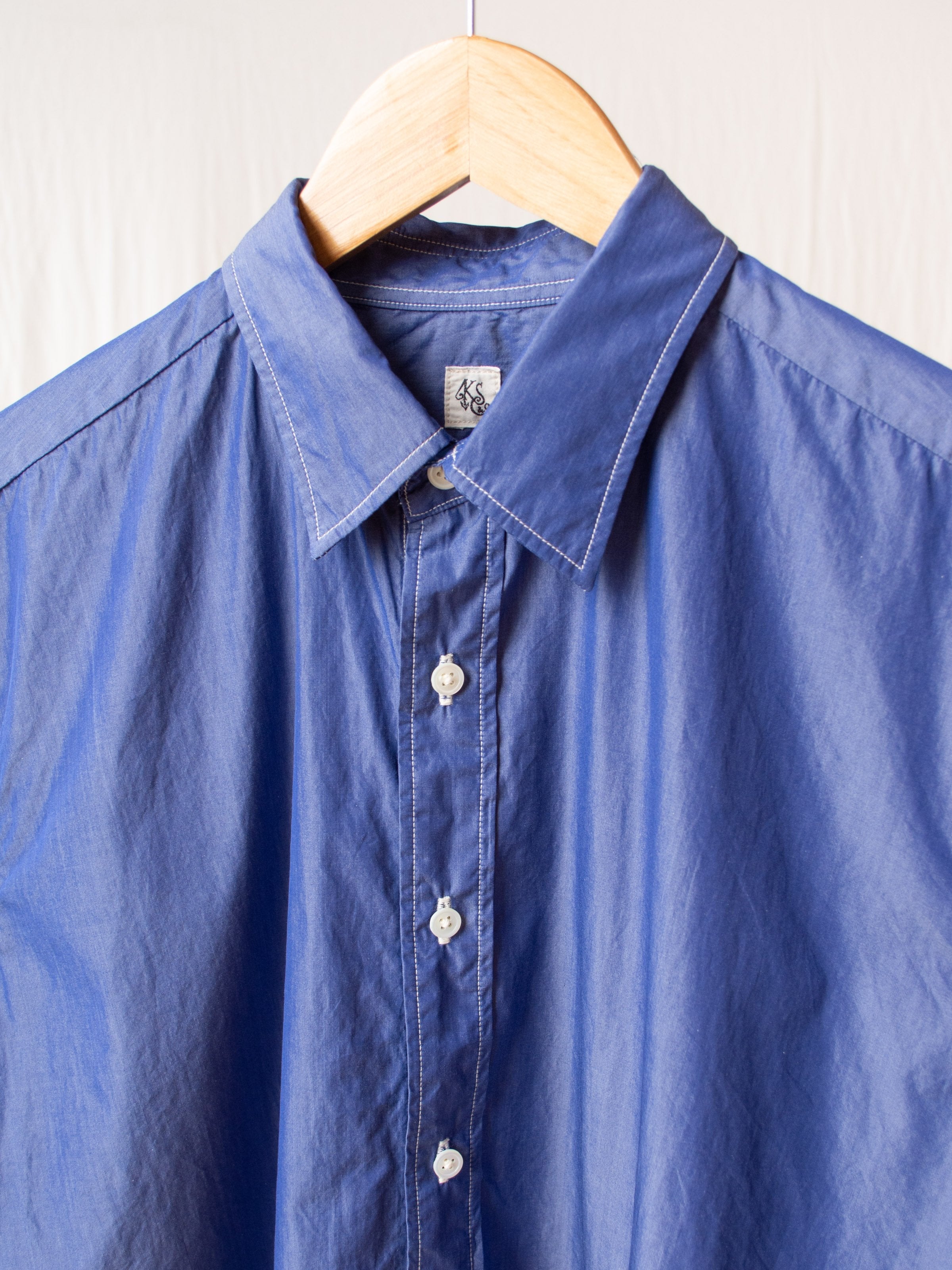 Namu Shop - Kaptain Sunshine Regular Collar Shirt - Blue Chambray