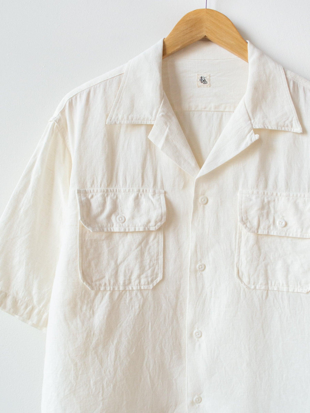 Namu Shop - Kaptain Sunshine Safari Mesh Open Collar SS Shirt- White