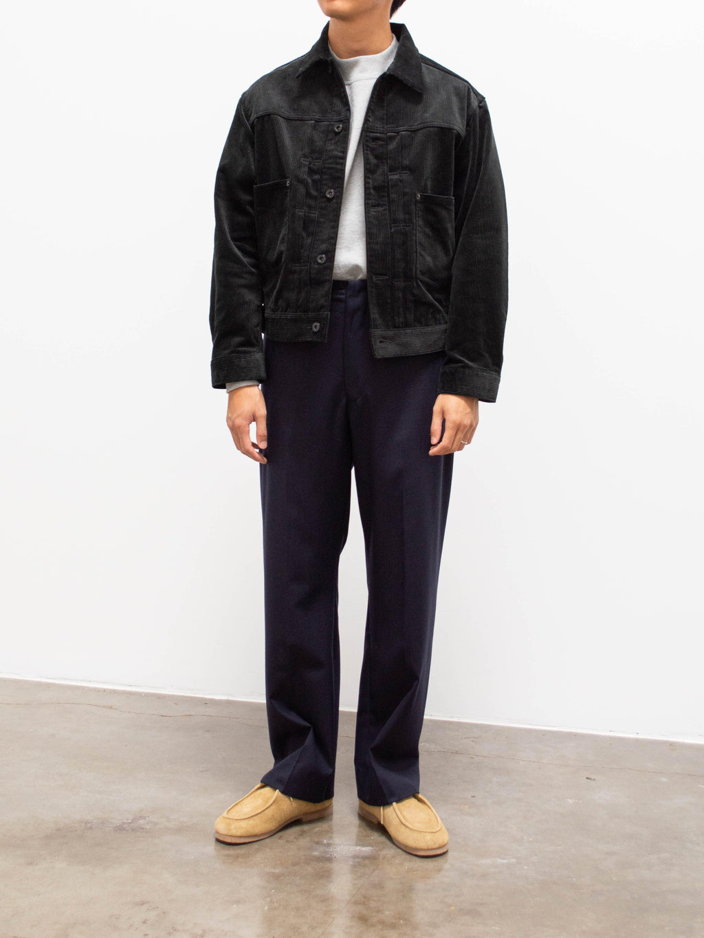 Namu Shop - Kaptain Sunshine Scottish Side Seamless Trouser - Navy