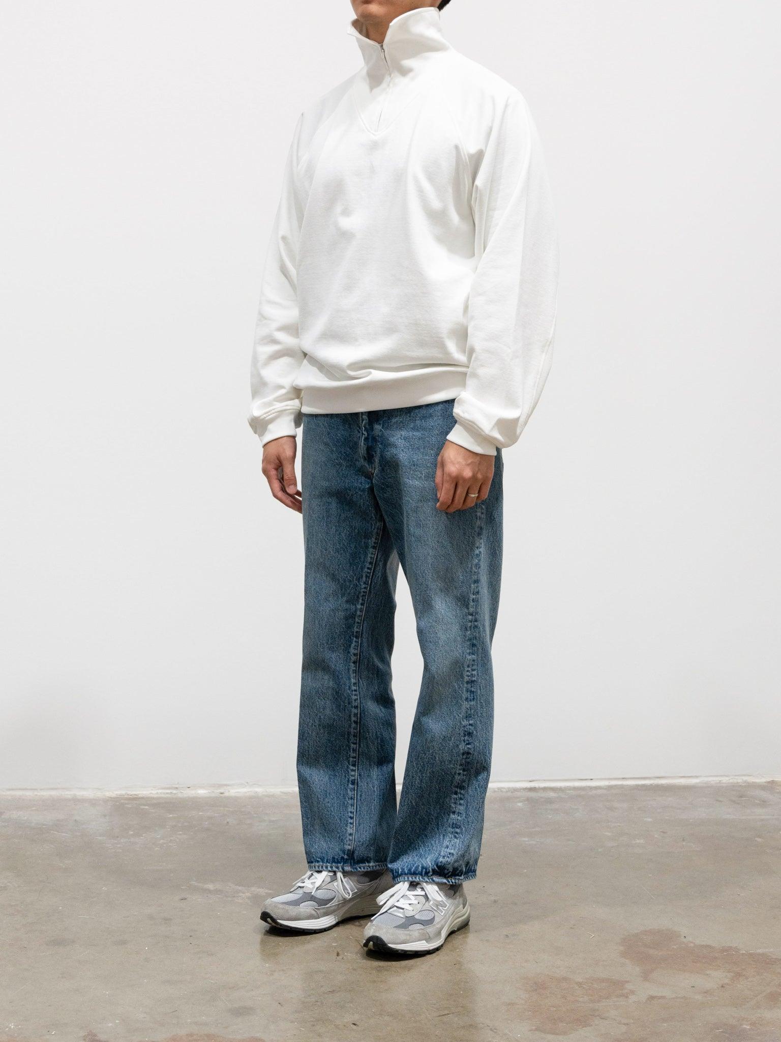 Namu Shop - Kaptain Sunshine Sea Island Cotton Sweat Halfzip Pullover - Black