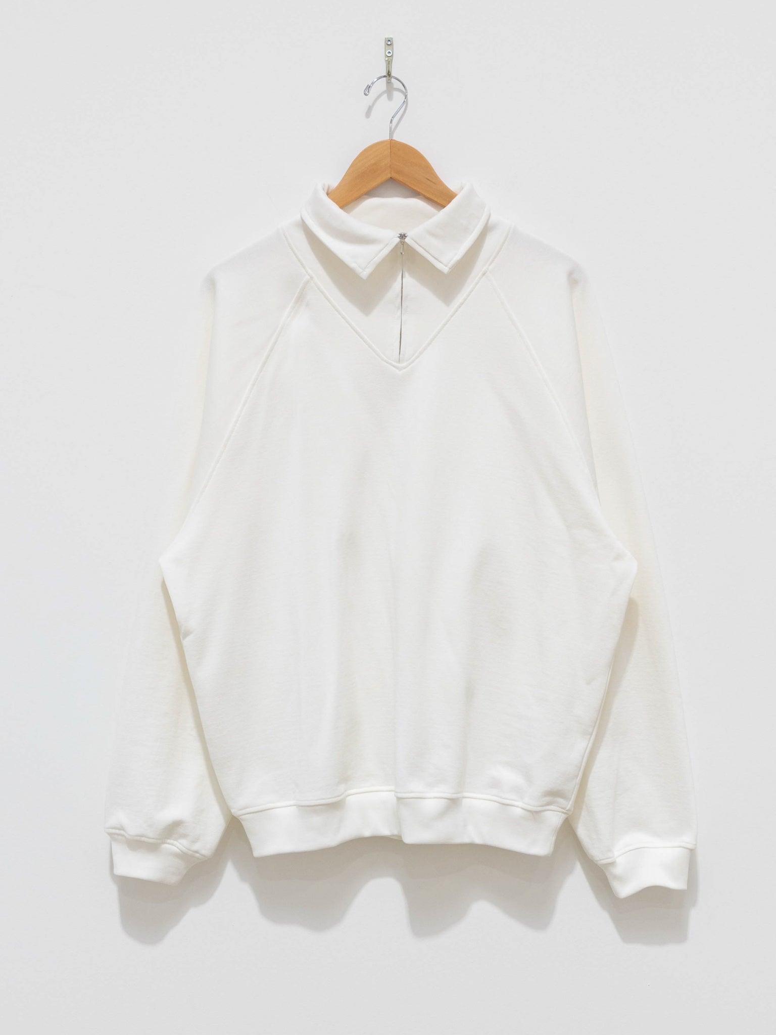 Namu Shop - Kaptain Sunshine Sea Island Cotton Sweat Halfzip Pullover - White