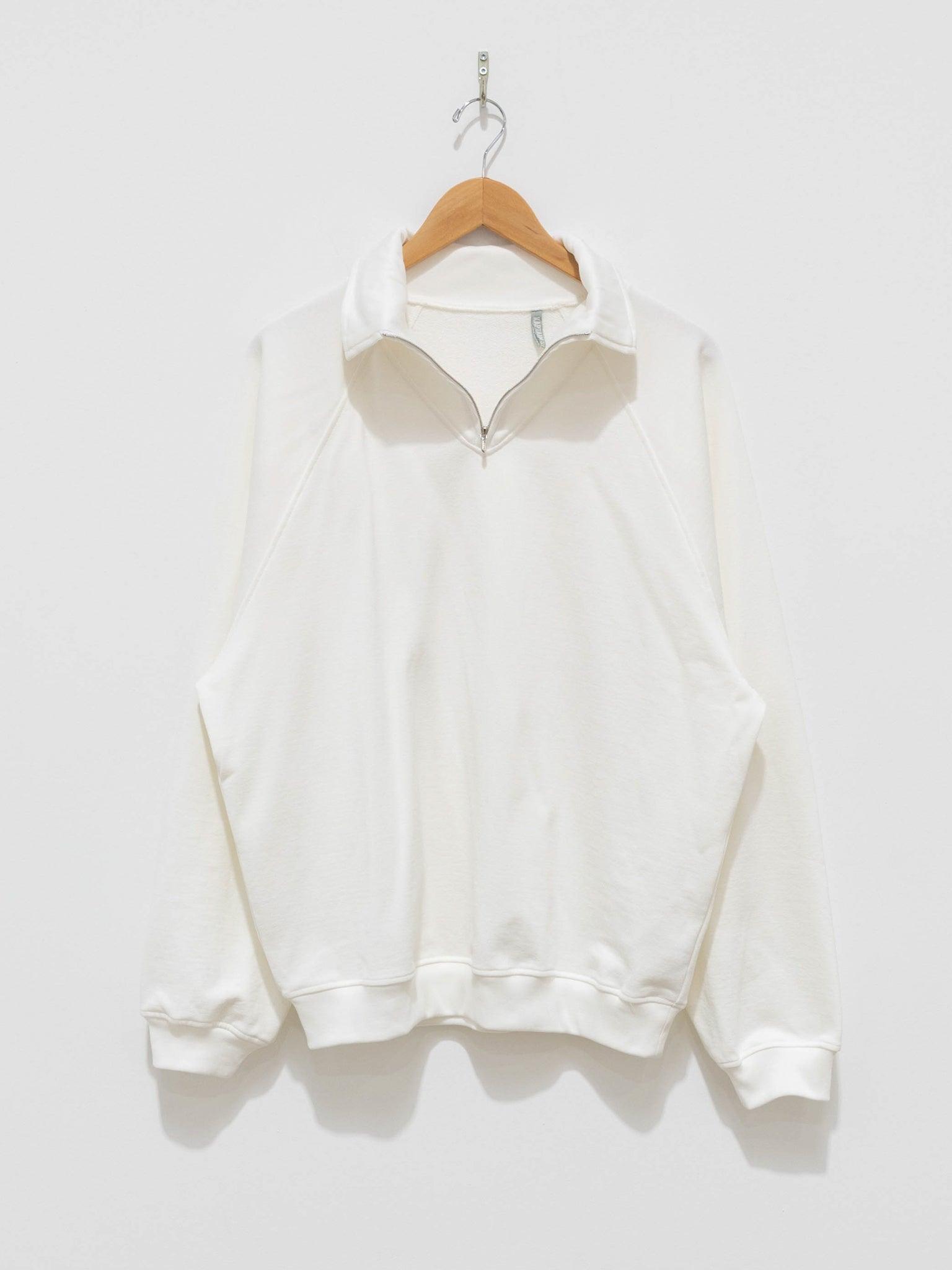 Namu Shop - Kaptain Sunshine Sea Island Cotton Sweat Halfzip Pullover - White