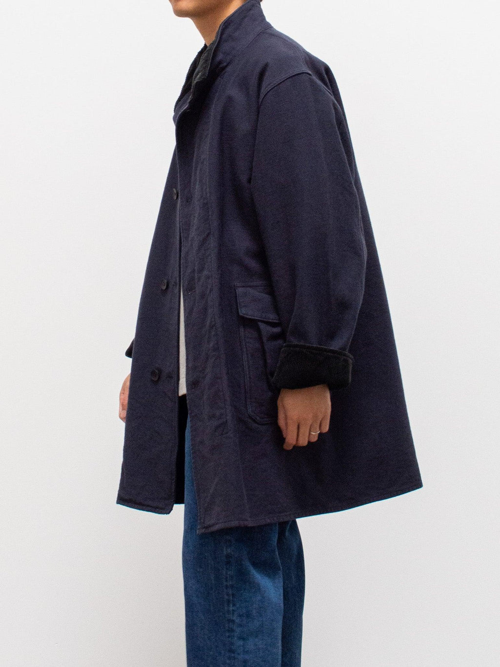 Namu Shop - Kaptain Sunshine Stand Collar Coat - Navy