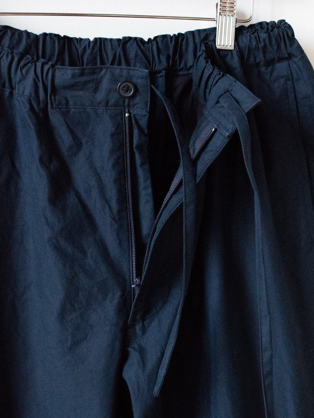 Namu Shop - Kaptain Sunshine Super Hi-count Cotton Poplin Easy Trousers - Navy