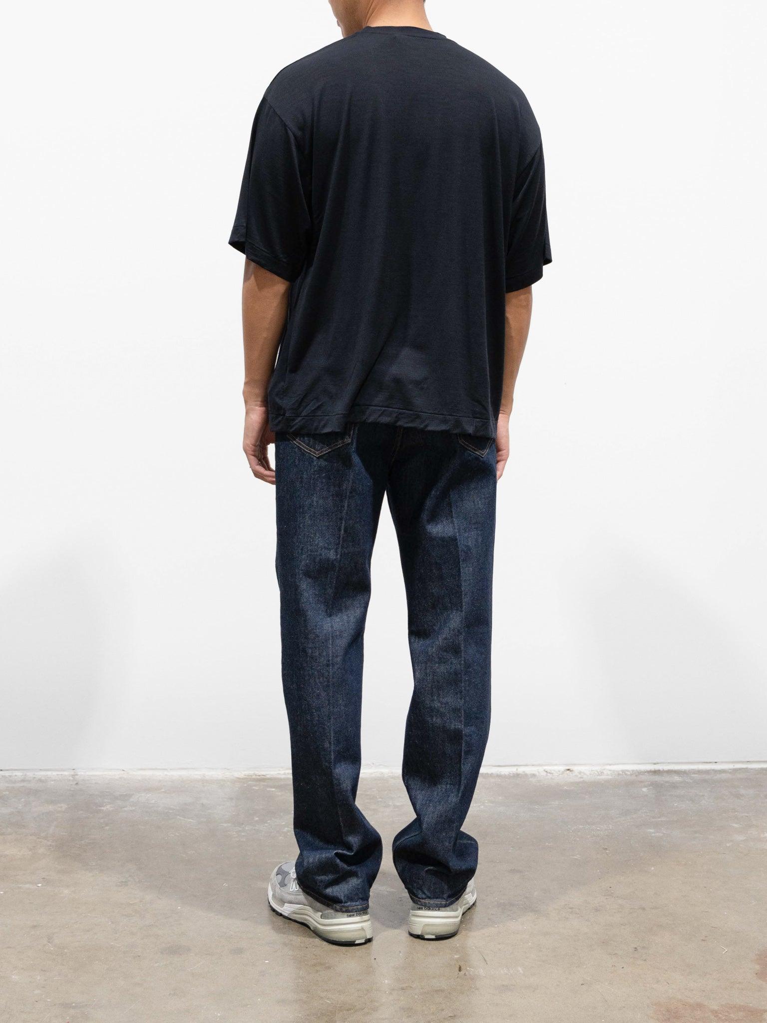 Namu Shop - Kaptain Sunshine Super Soft Merino Tenjiku Halfsleeve Tee - Dark Navy