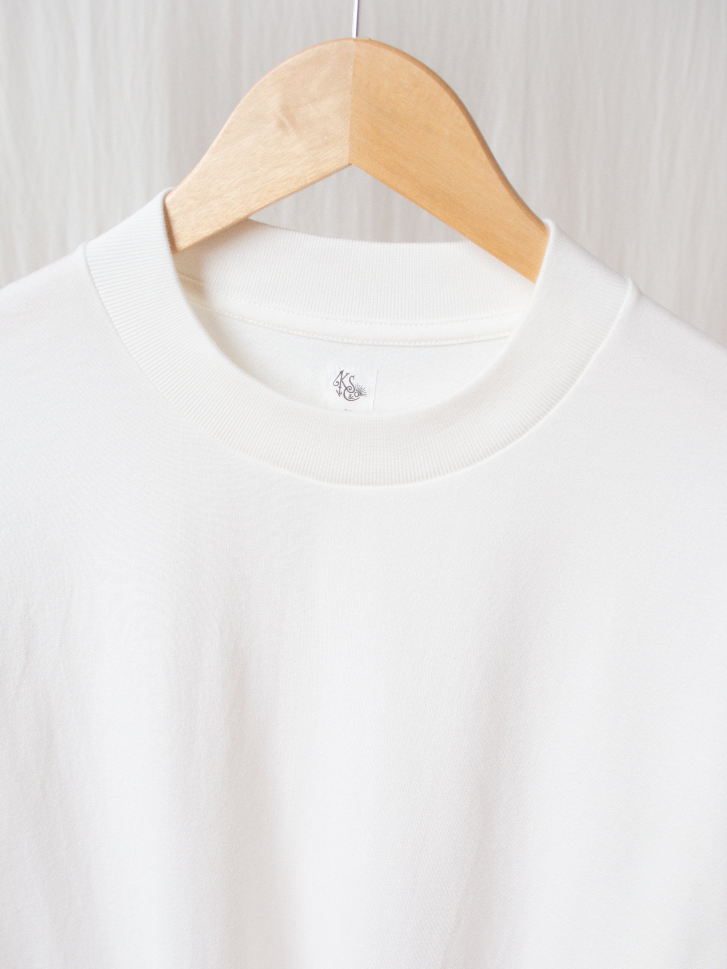 Namu Shop - Kaptain Sunshine Suvin Supima Crewneck Tube L/S Tee - White