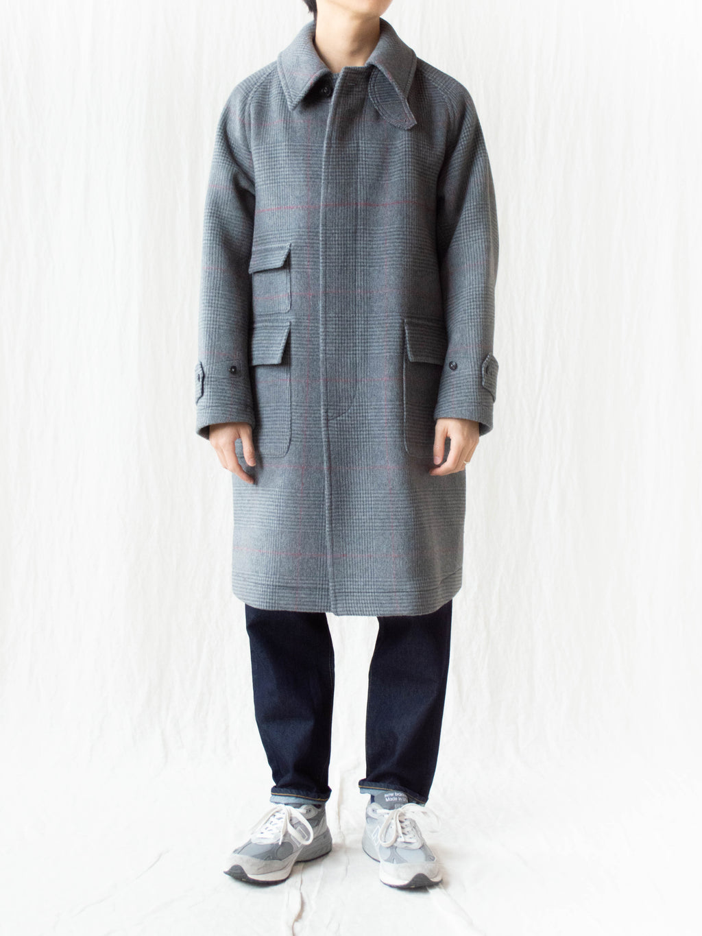 Namu Shop - Kaptain Sunshine Traveller Coat - Gray Plaid