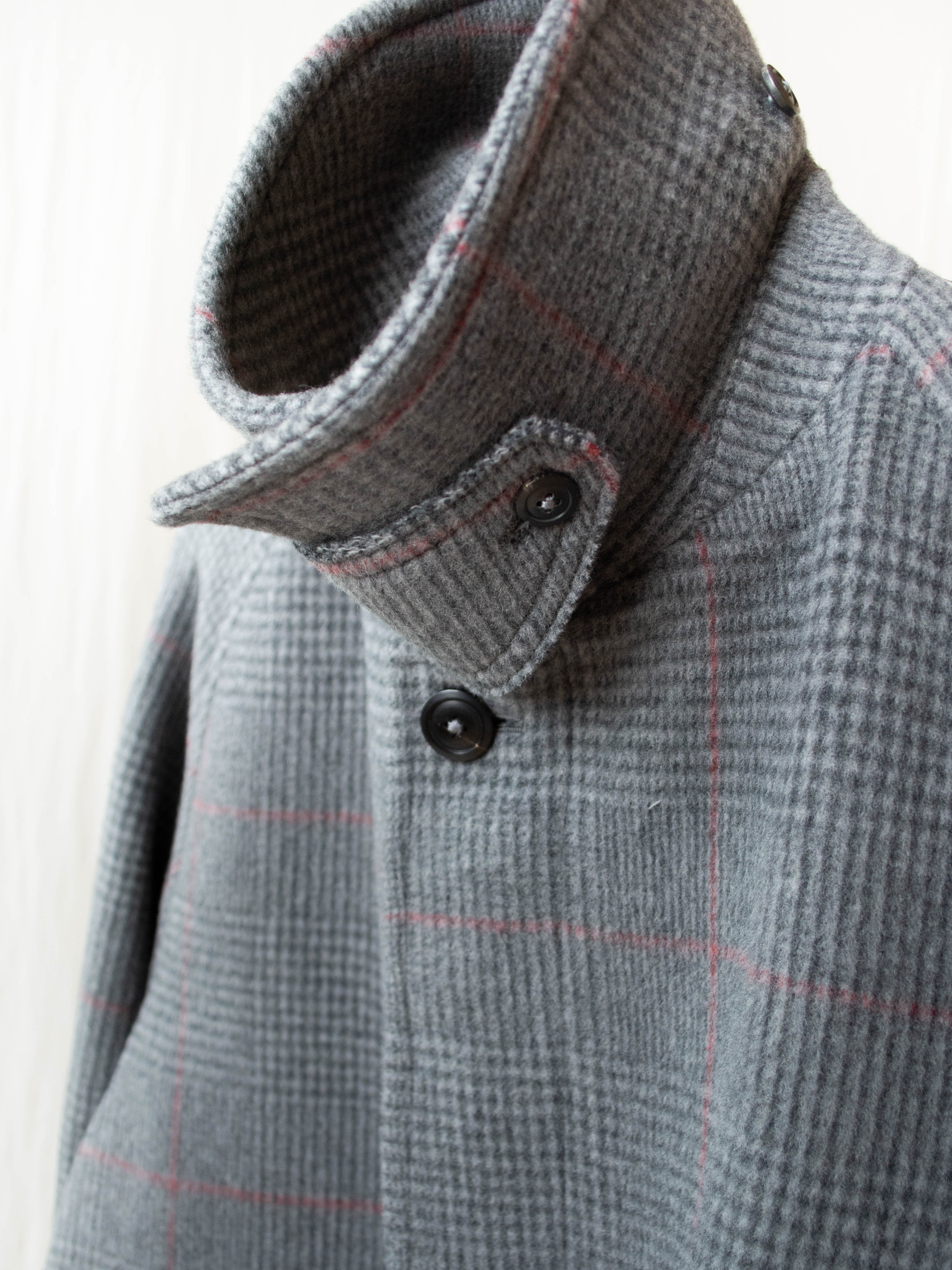 Namu Shop - Kaptain Sunshine Traveller Coat - Gray Plaid