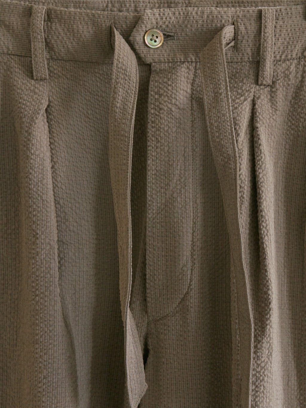 Namu Shop - Kaptain Sunshine Two Pleats Travel Trousers - Beige x Gray