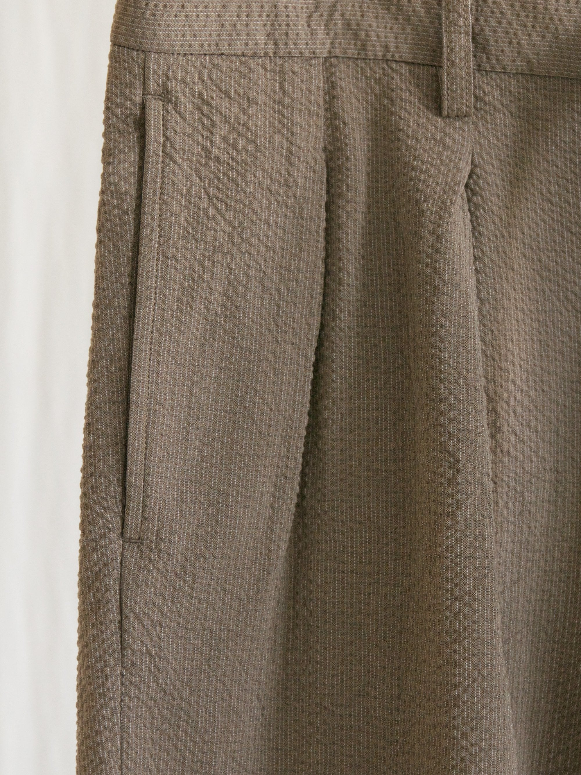 Namu Shop - Kaptain Sunshine Two Pleats Travel Trousers - Beige x Gray