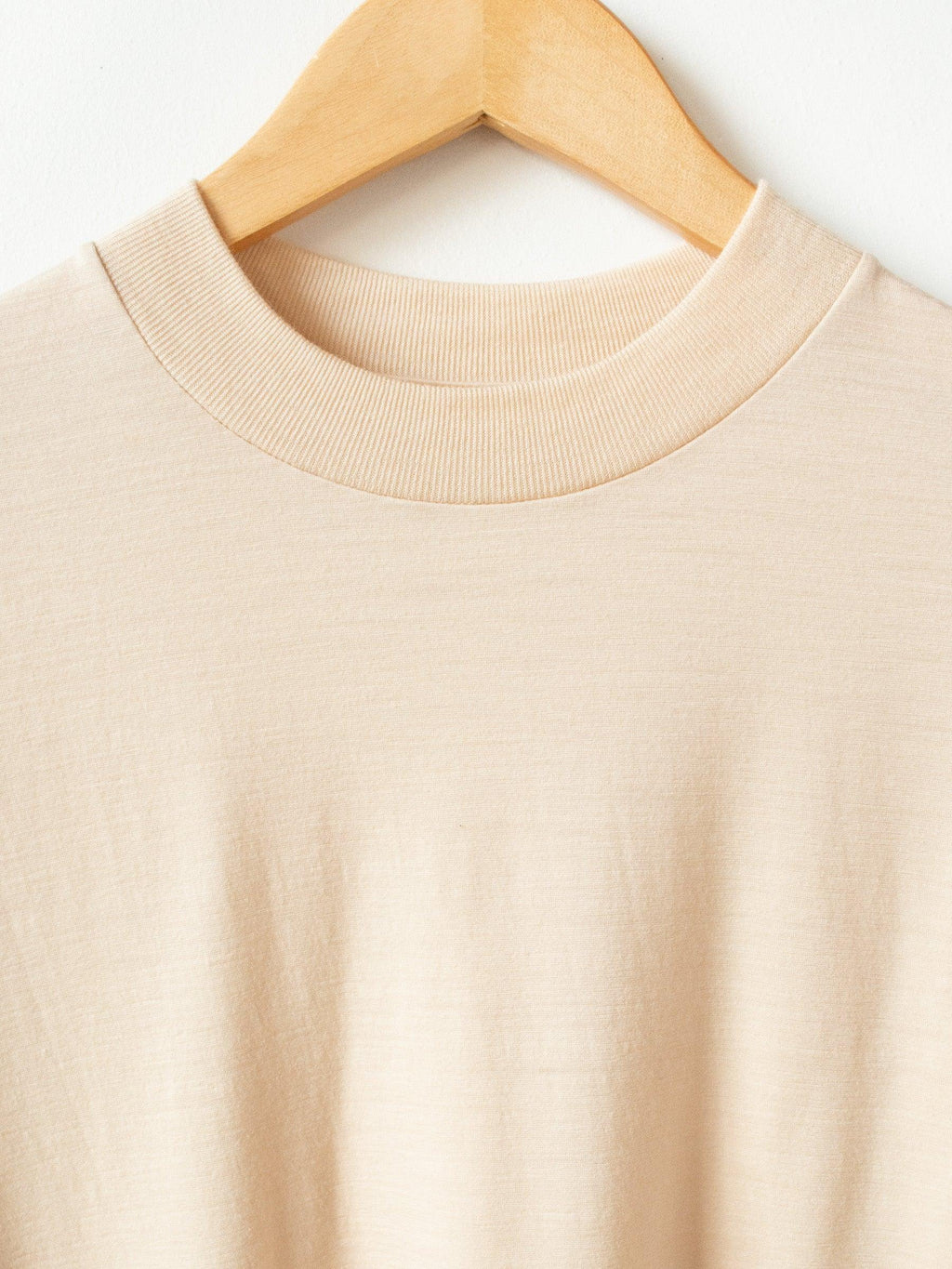 Namu Shop - Kaptain Sunshine Washable Merino Wool Crewneck Tee - Beige