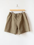 Namu Shop - Kaptain Sunshine Washed Co Linen Silk Herringbone Training Shorts - Army Green