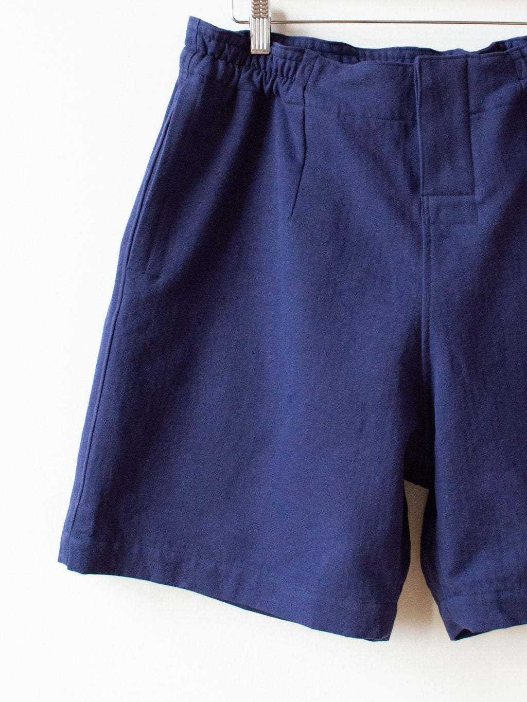 Namu Shop - Kaptain Sunshine Washed Co Linen Silk Herringbone Training Shorts - Blue