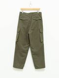 Namu Shop - Kaptain Sunshine Washed Co/Li/Silk Herringbone Fatigue Pants - Olive