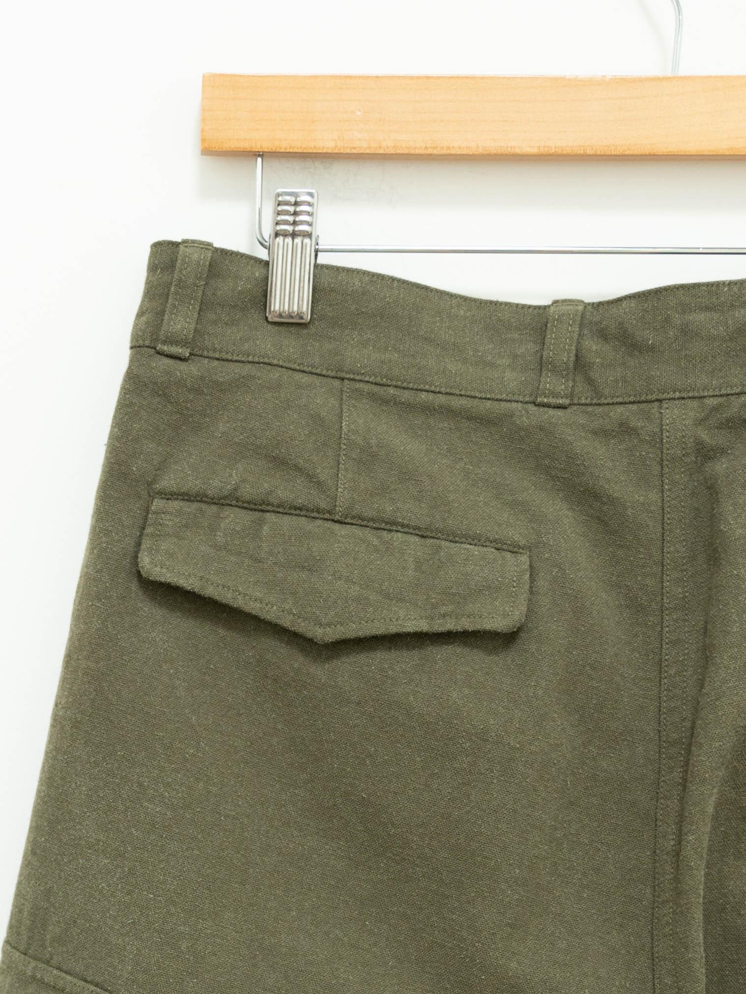 Namu Shop - Kaptain Sunshine Washed Co/Li/Silk Herringbone Fatigue Pants - Olive