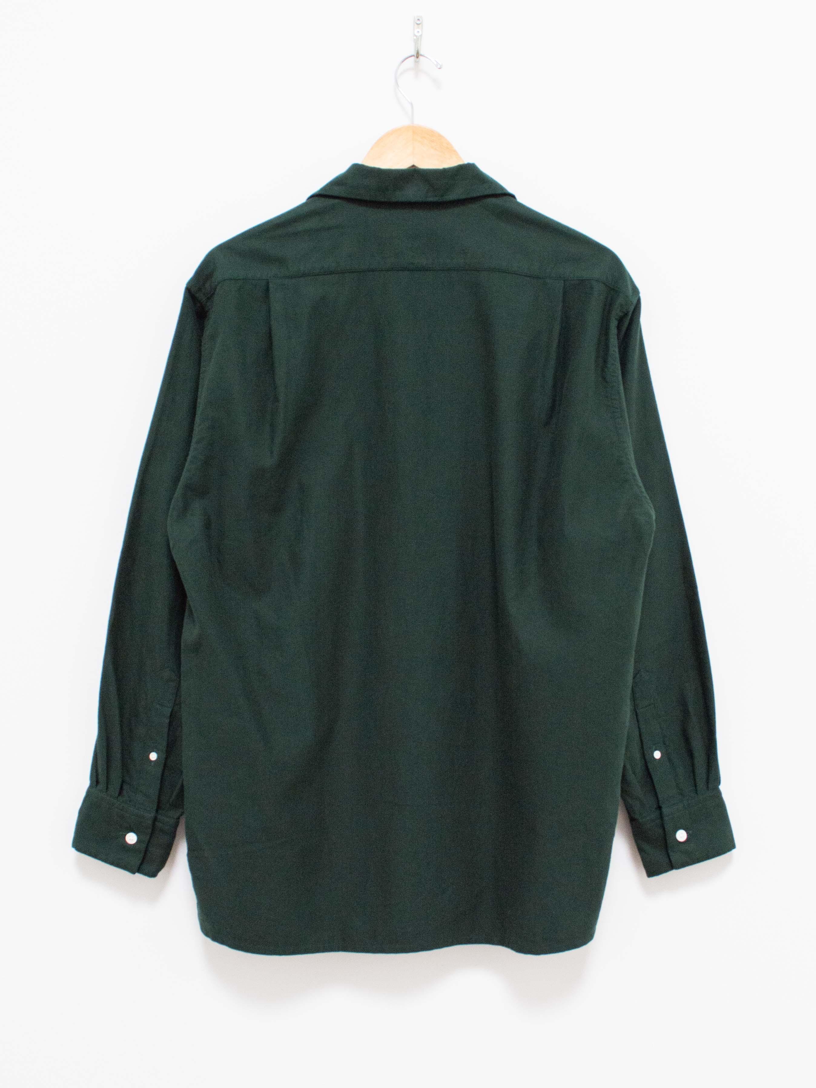 Namu Shop - Kaptain Sunshine Washed Finx Corduroy Open Collar Shirt - Green