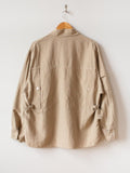 Namu Shop - Kaptain Sunshine Washed Silk Linen Field Shirt Jacket - Beige
