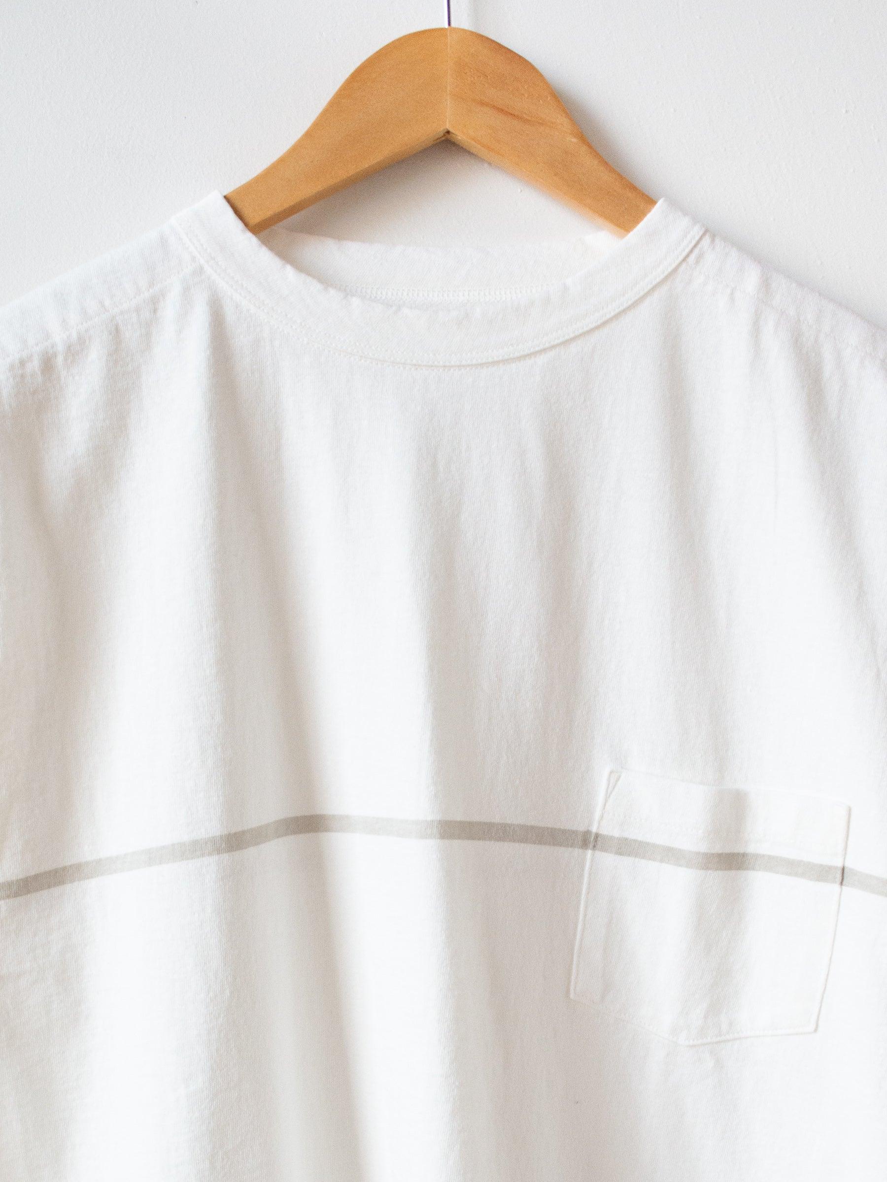Namu Shop - Kaptain Sunshine West Coast Tee - White x Gray Line