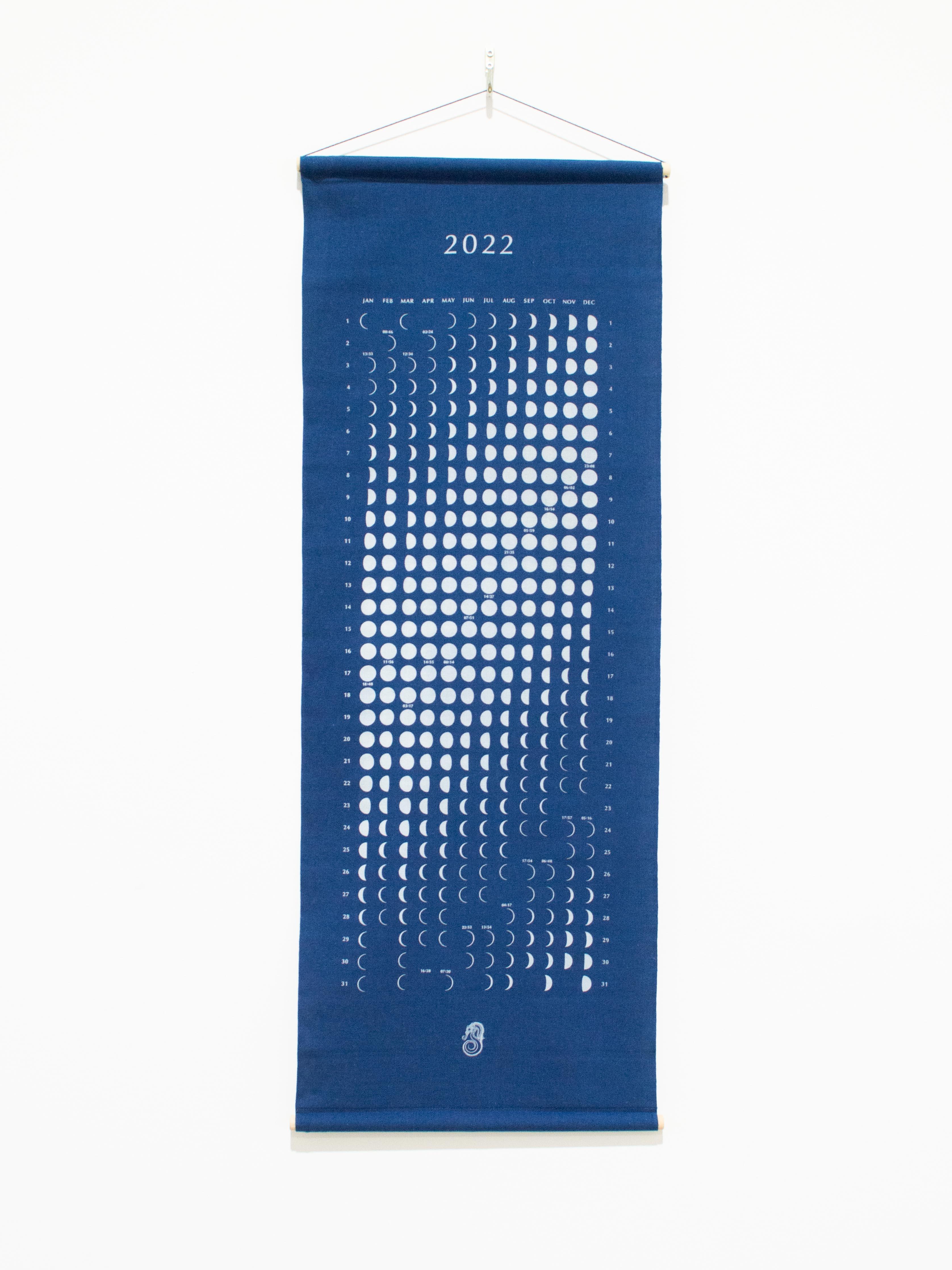 Namu Shop - Litmus Indigo-dyed Moon Calendar 2022