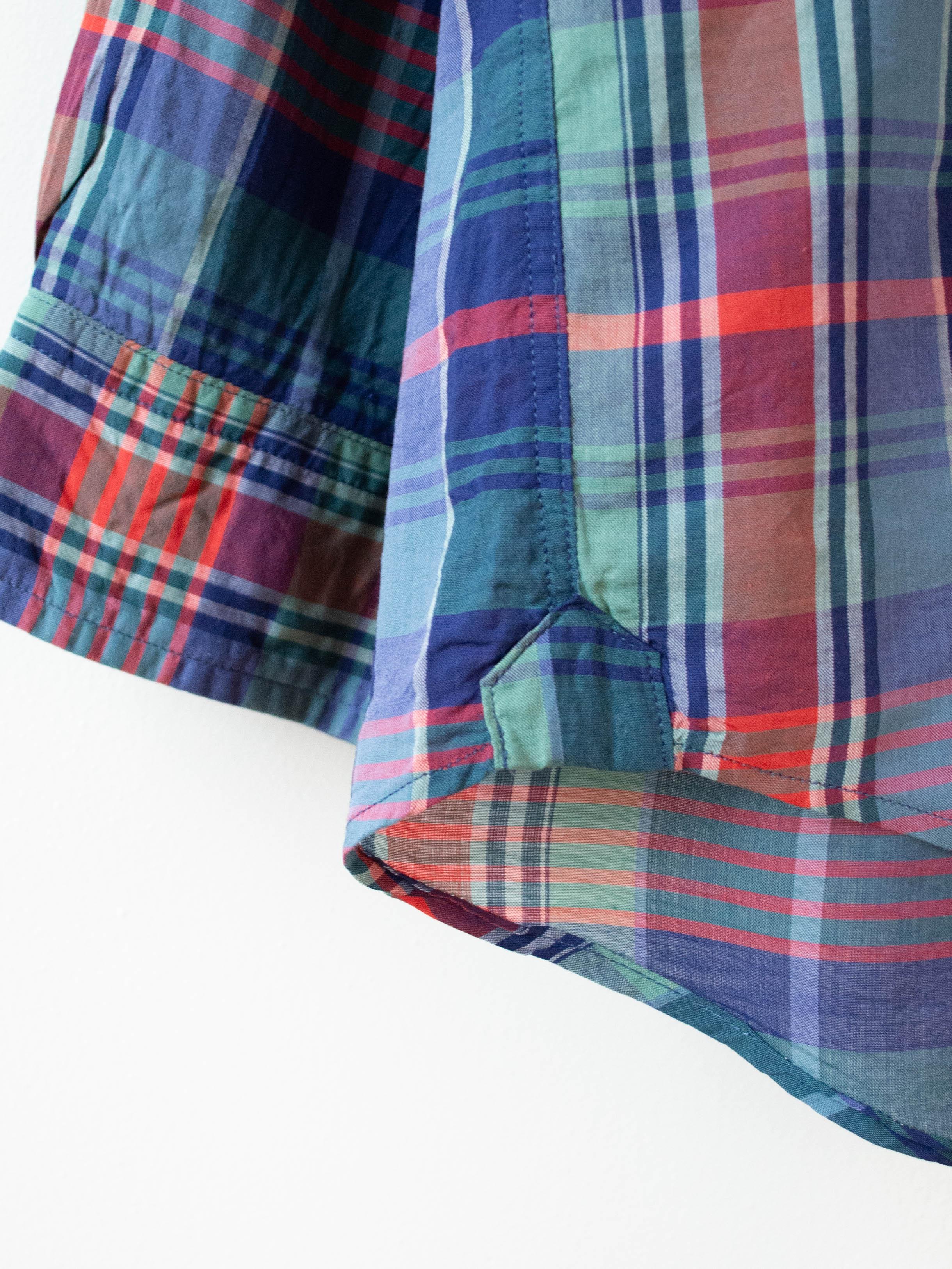 Namu Shop - Maillot Cotton Silk Check Loose Regular Shirt