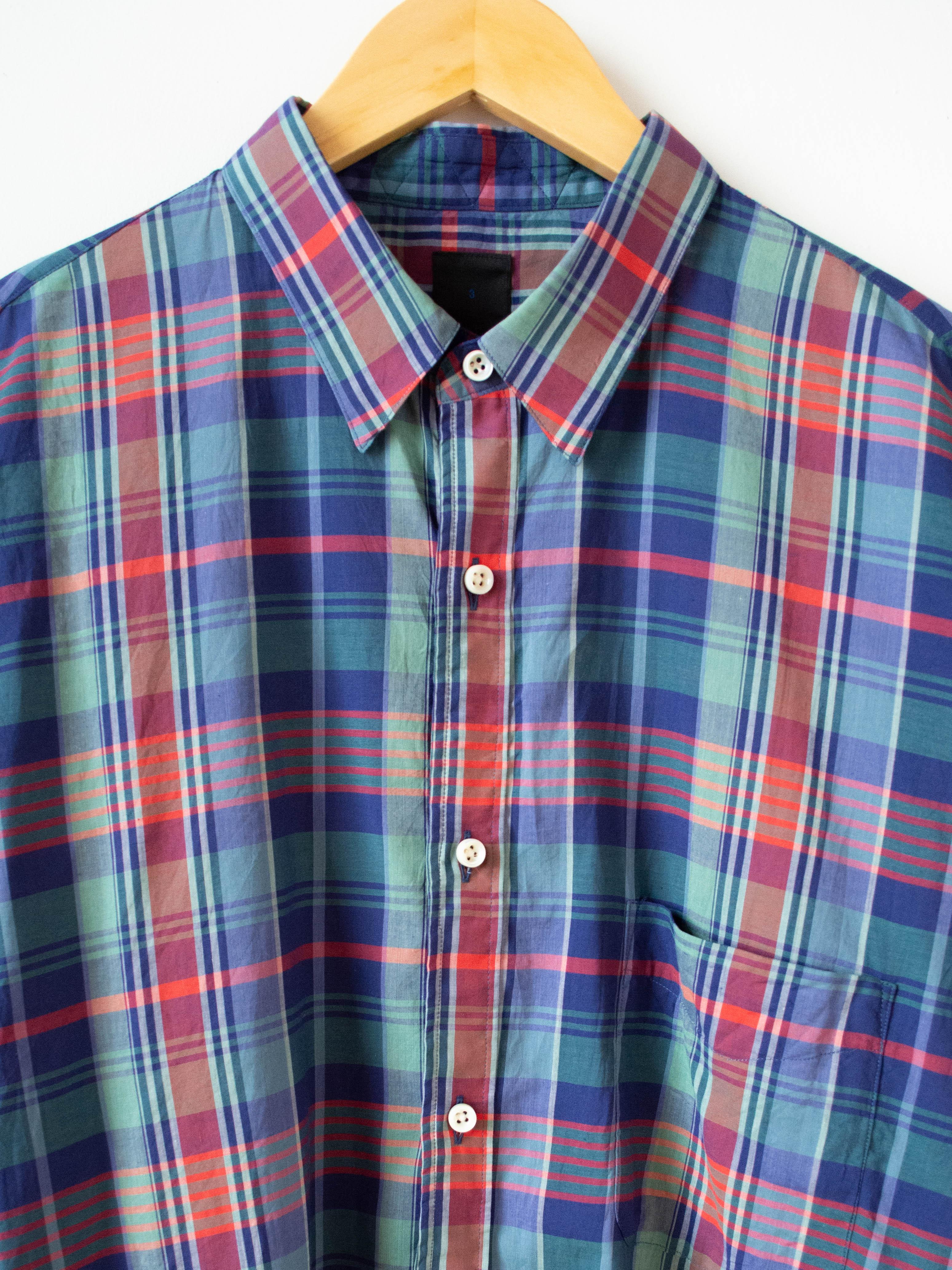 Namu Shop - Maillot Cotton Silk Check Loose Regular Shirt