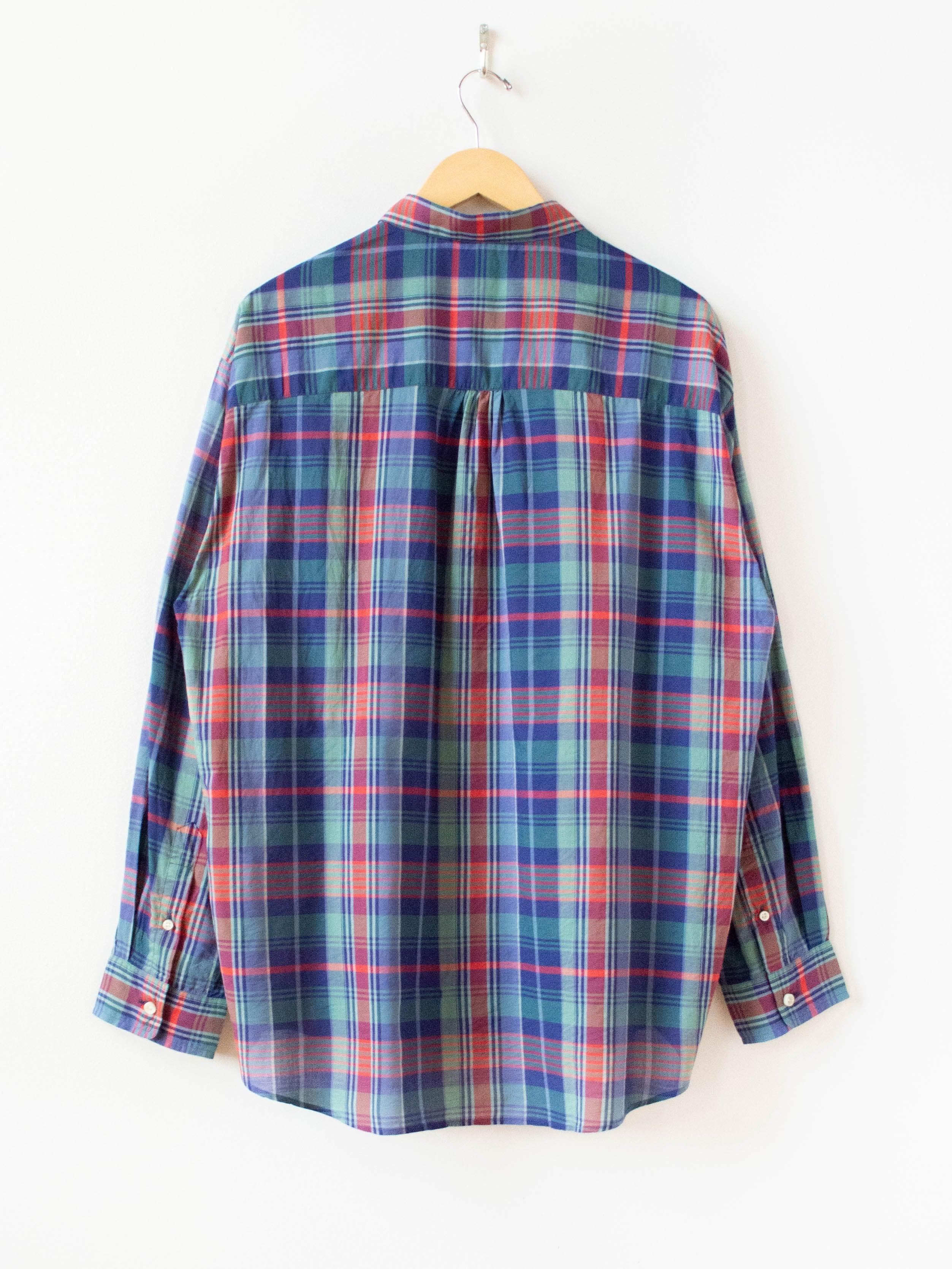 Namu Shop - Maillot Cotton Silk Check Loose Regular Shirt