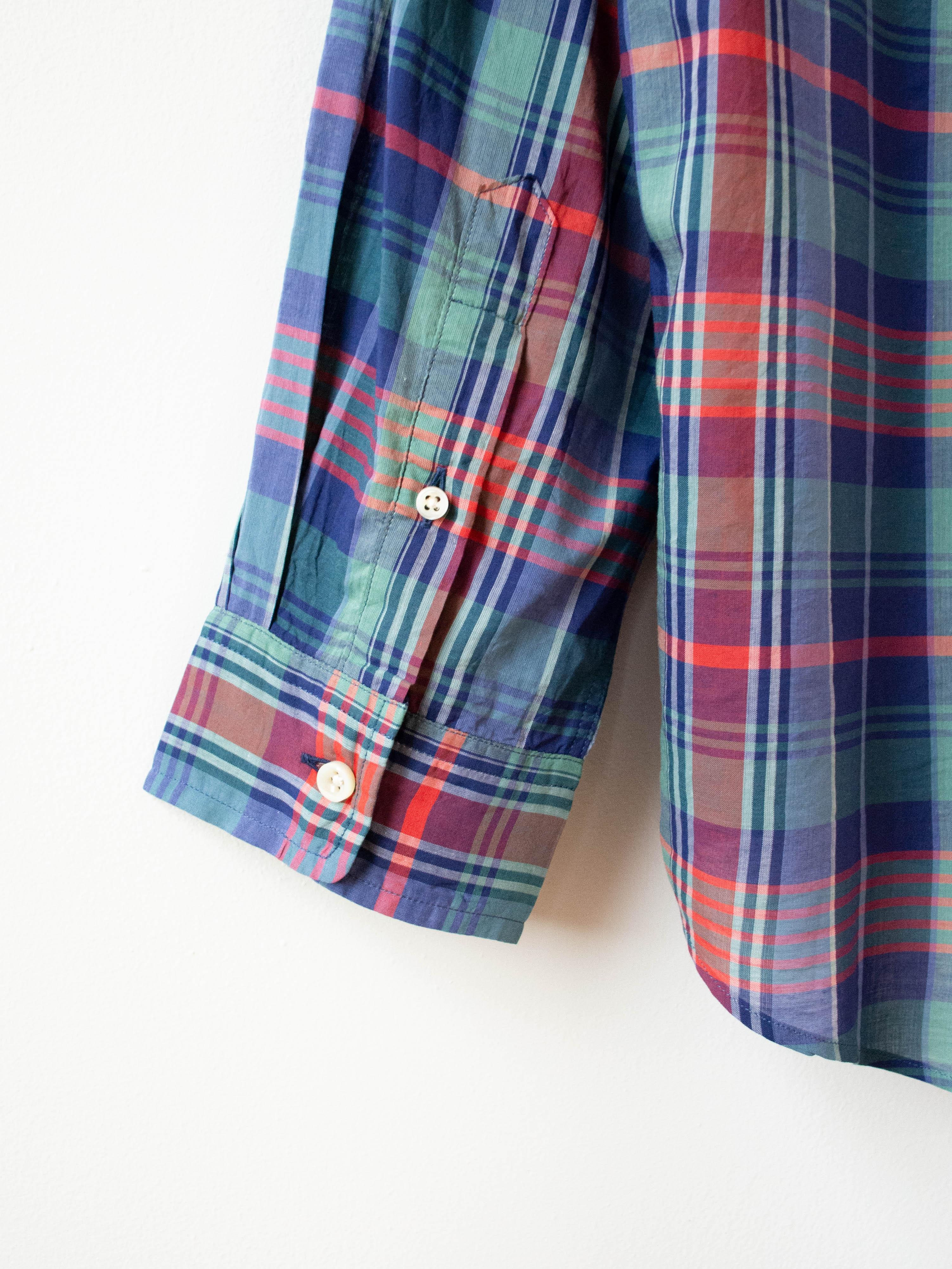 Namu Shop - Maillot Cotton Silk Check Loose Regular Shirt