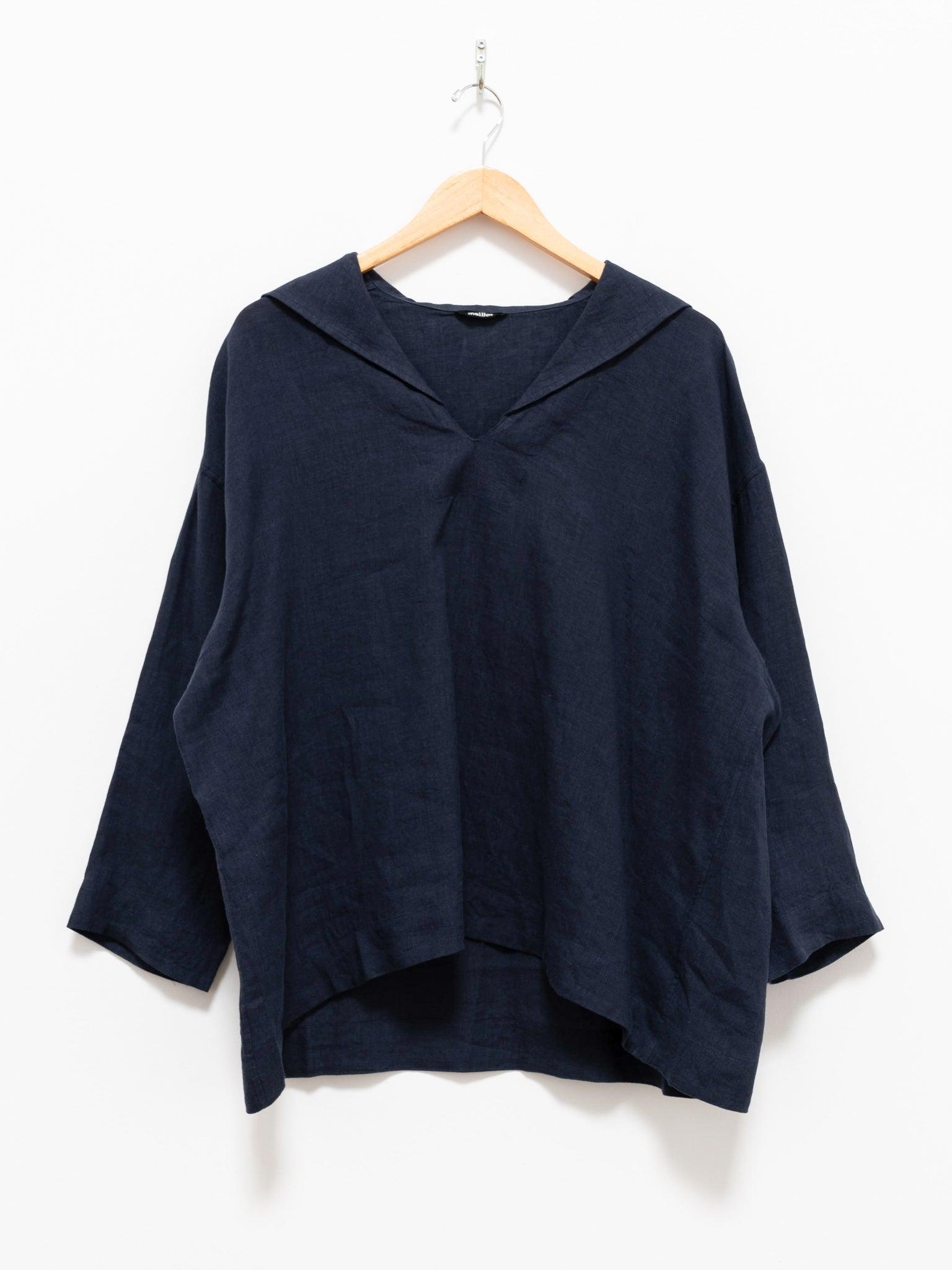 Namu Shop - Maillot French Linen Sailor Shirt - Navy
