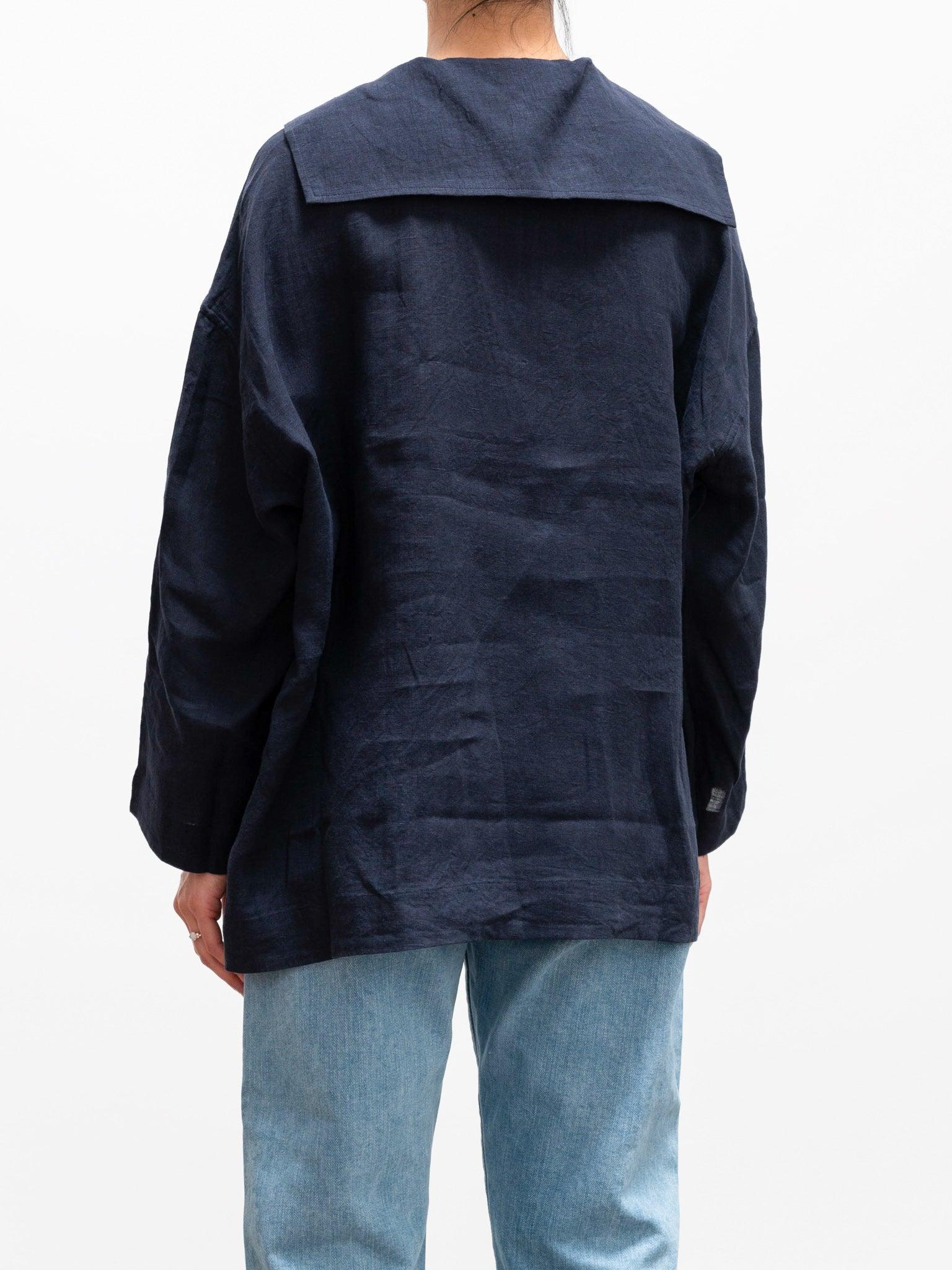 Namu Shop - Maillot French Linen Sailor Shirt - Navy