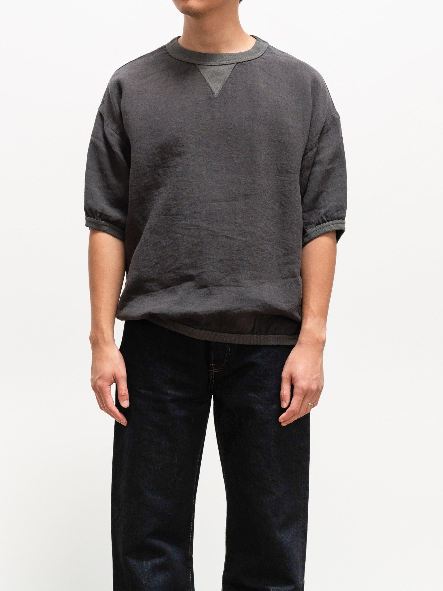 Namu Shop - Maillot Linen Big Sweatshirt Tee - Smoke Gray