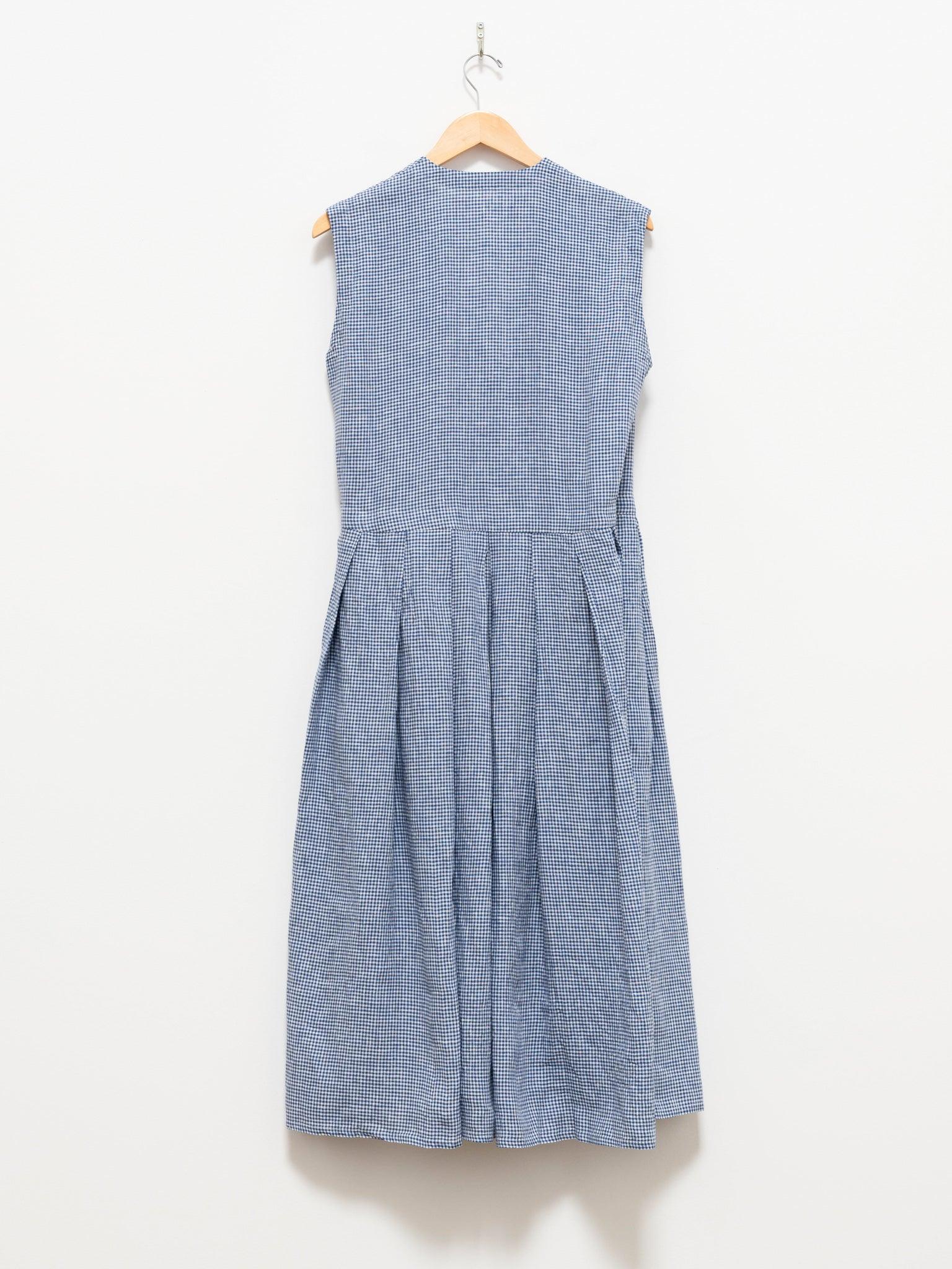 Namu Shop - Maillot Linen Cache Coeur Dress - Blue Check