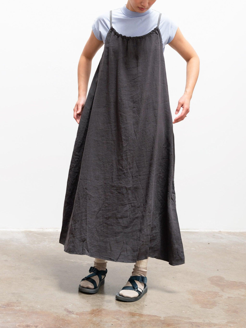 Namu Shop - Maillot Linen Camisole Dress - Smoke Gray