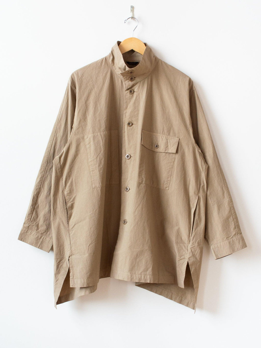 Namu Shop - Maillot Mature Rub Cotton Long Work Shirt - Khaki