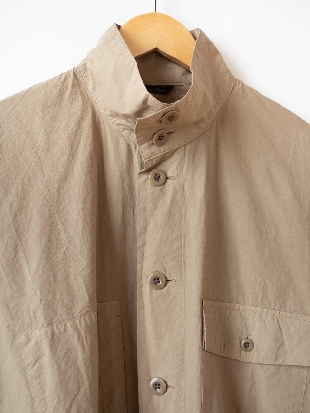 Namu Shop - Maillot Mature Rub Cotton Long Work Shirt - Khaki