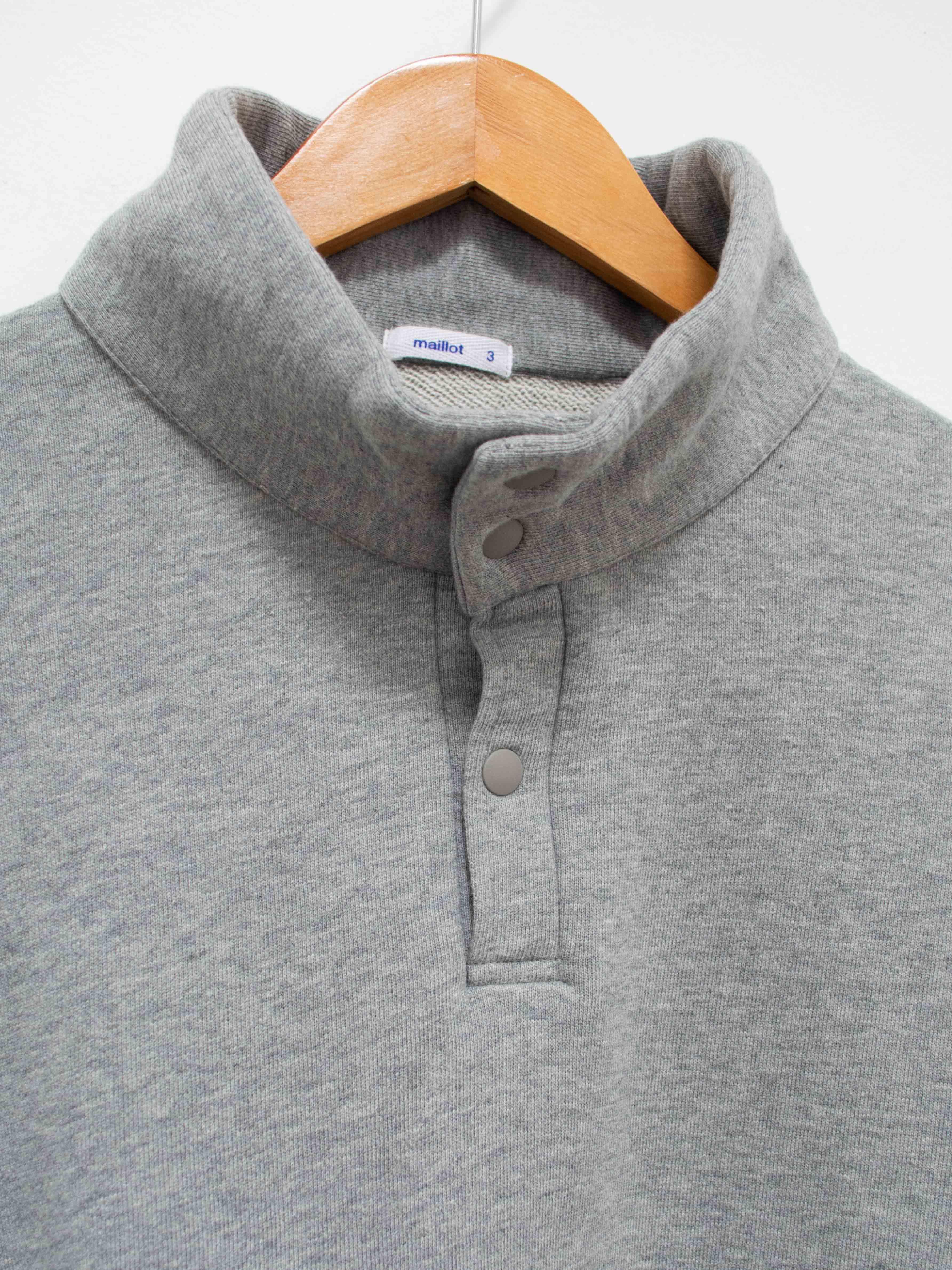Namu Shop - Maillot Snap Henley Sweat Trainer - Gray