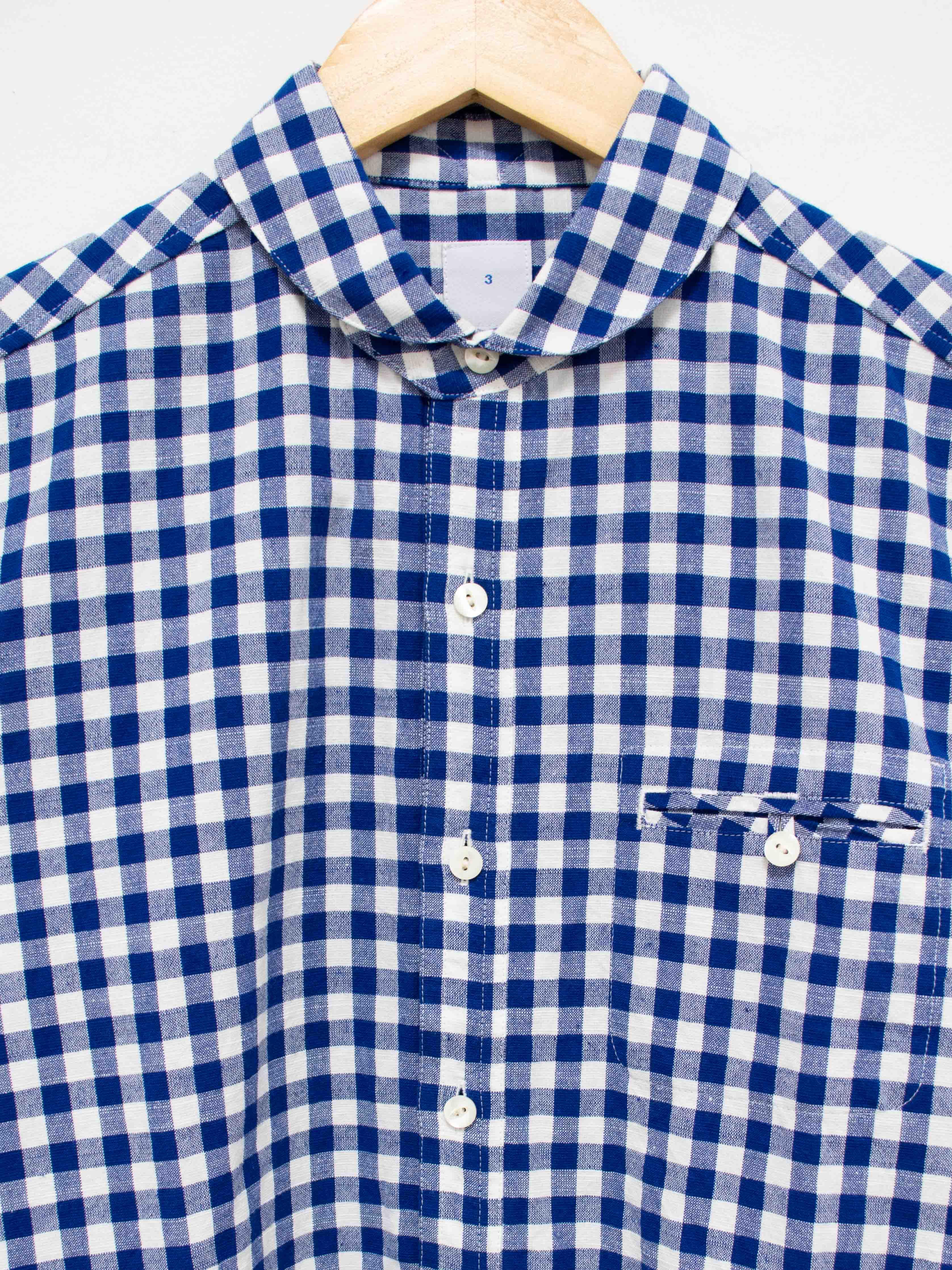 Namu Shop - Maillot Sunset Big Gingham Work Shirt - Blue x White