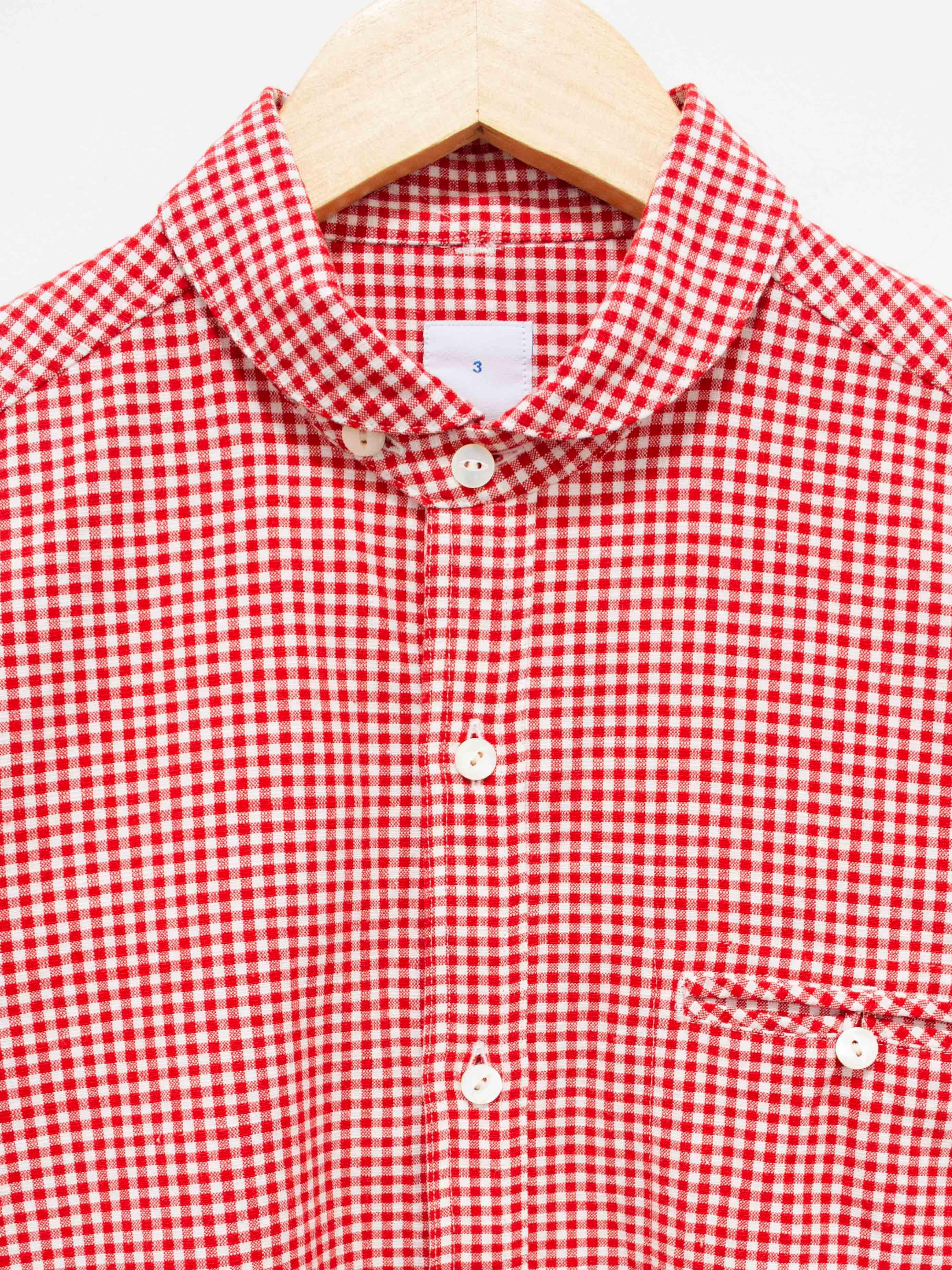 Namu Shop - Maillot Sunset Gingham Work Shirt - Red x White
