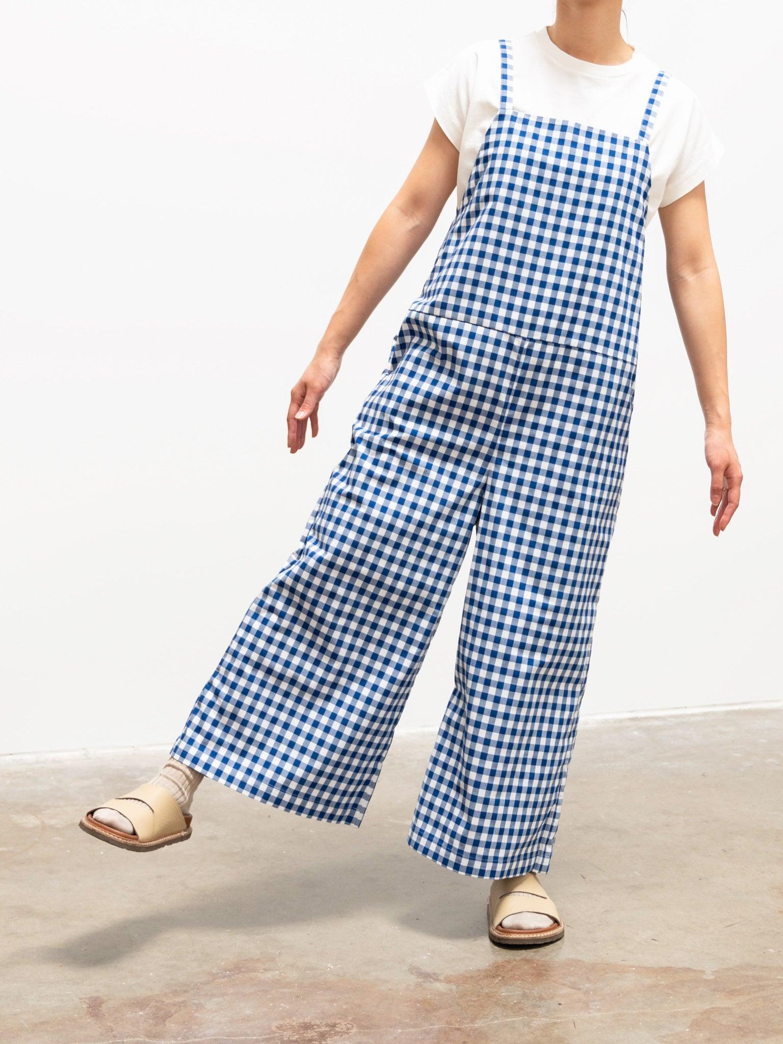 Namu Shop - Maillot Sunset Salopette - Big Blue Gingham