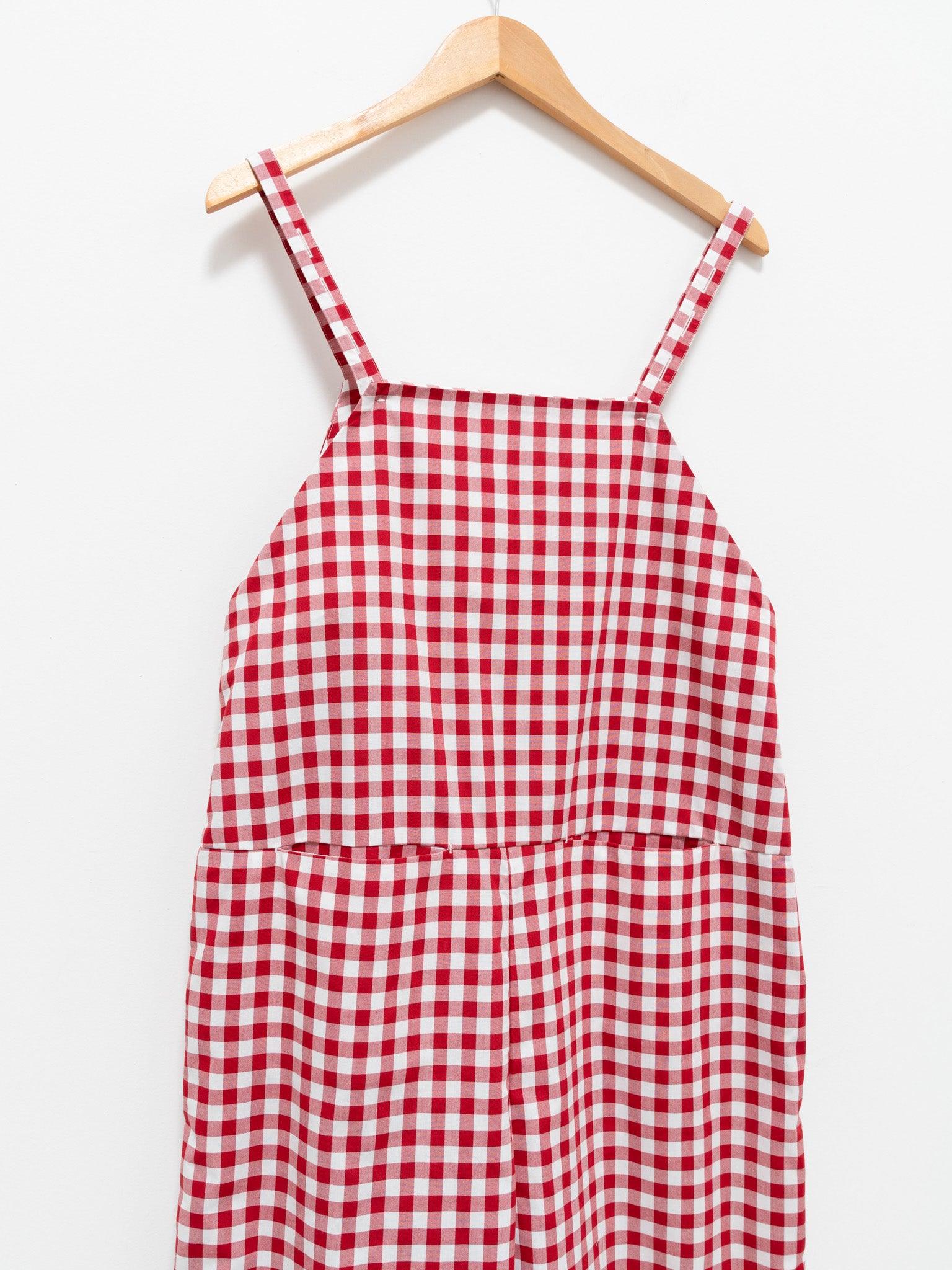 Namu Shop - Maillot Sunset Salopette - Big Red Gingham